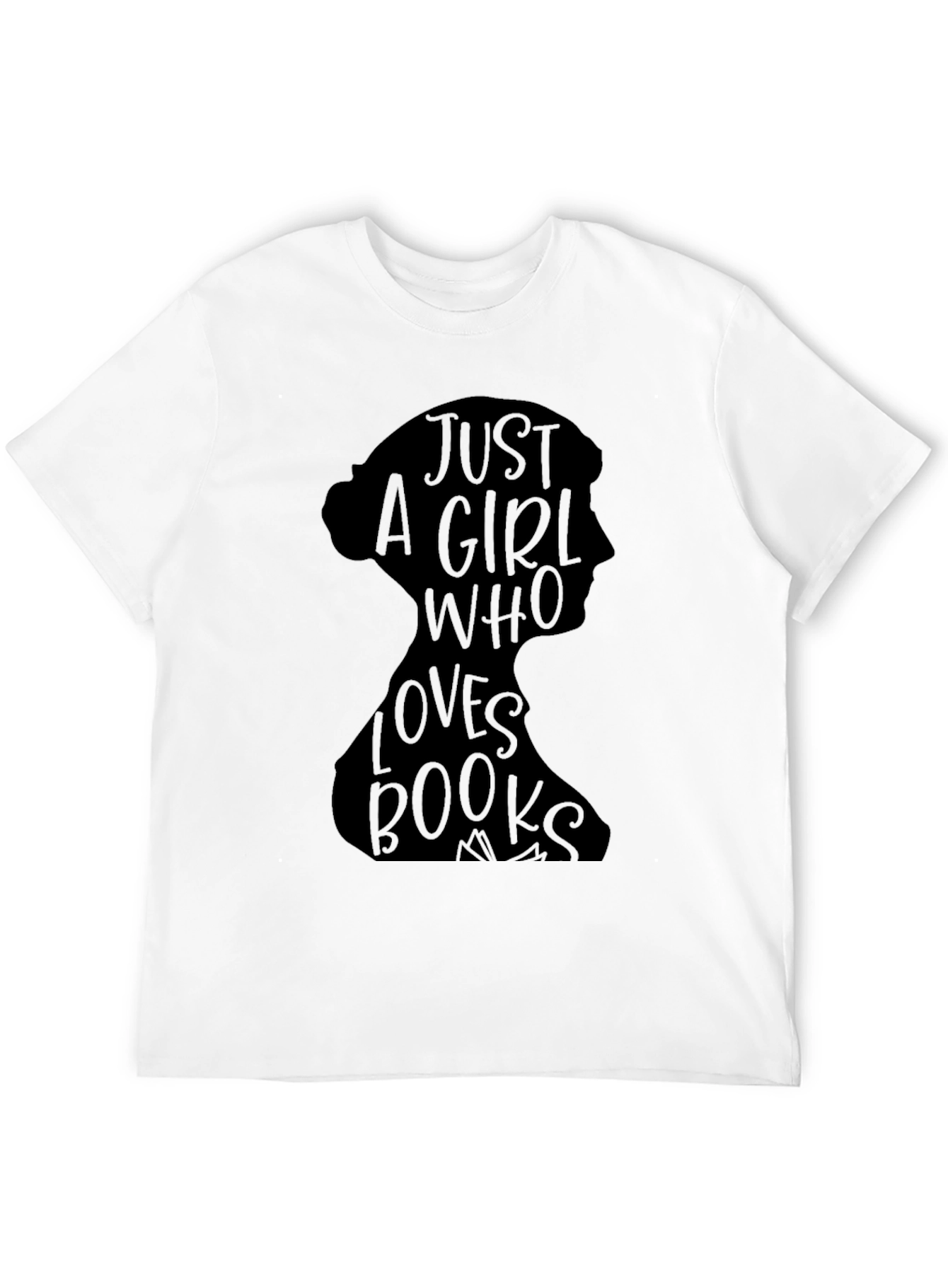 Just a Girl Who Loves Books Silhouette T-Shirt