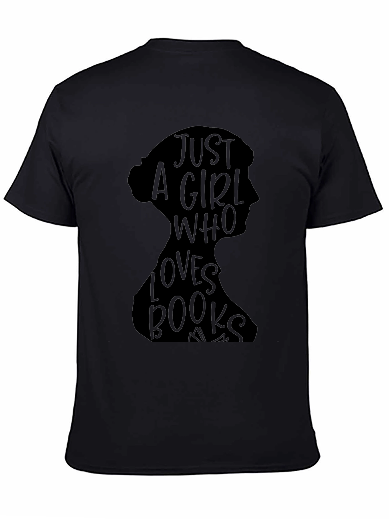 Just a Girl Who Loves Books Silhouette T-Shirt
