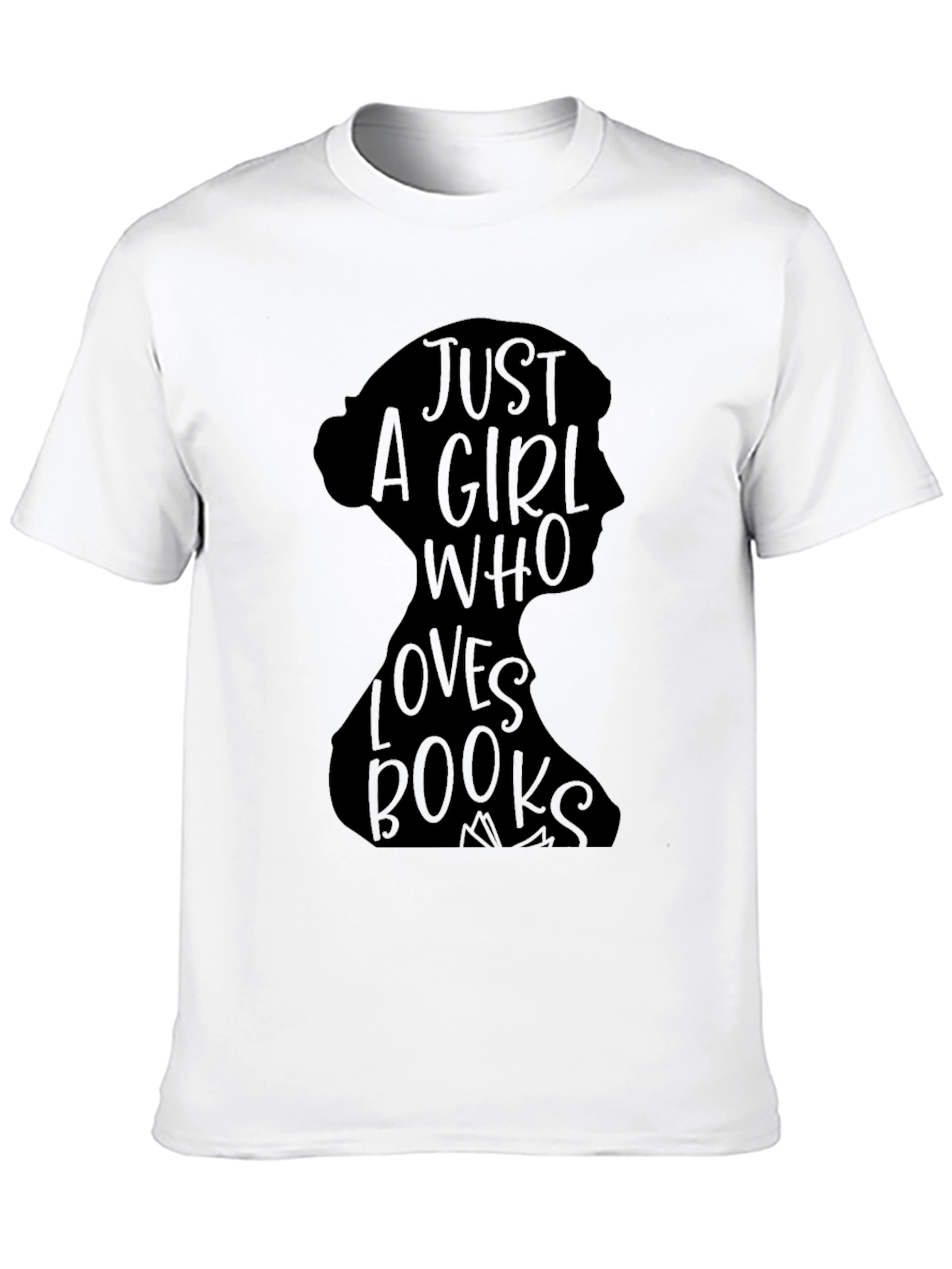 Just a Girl Who Loves Books Silhouette T-Shirt