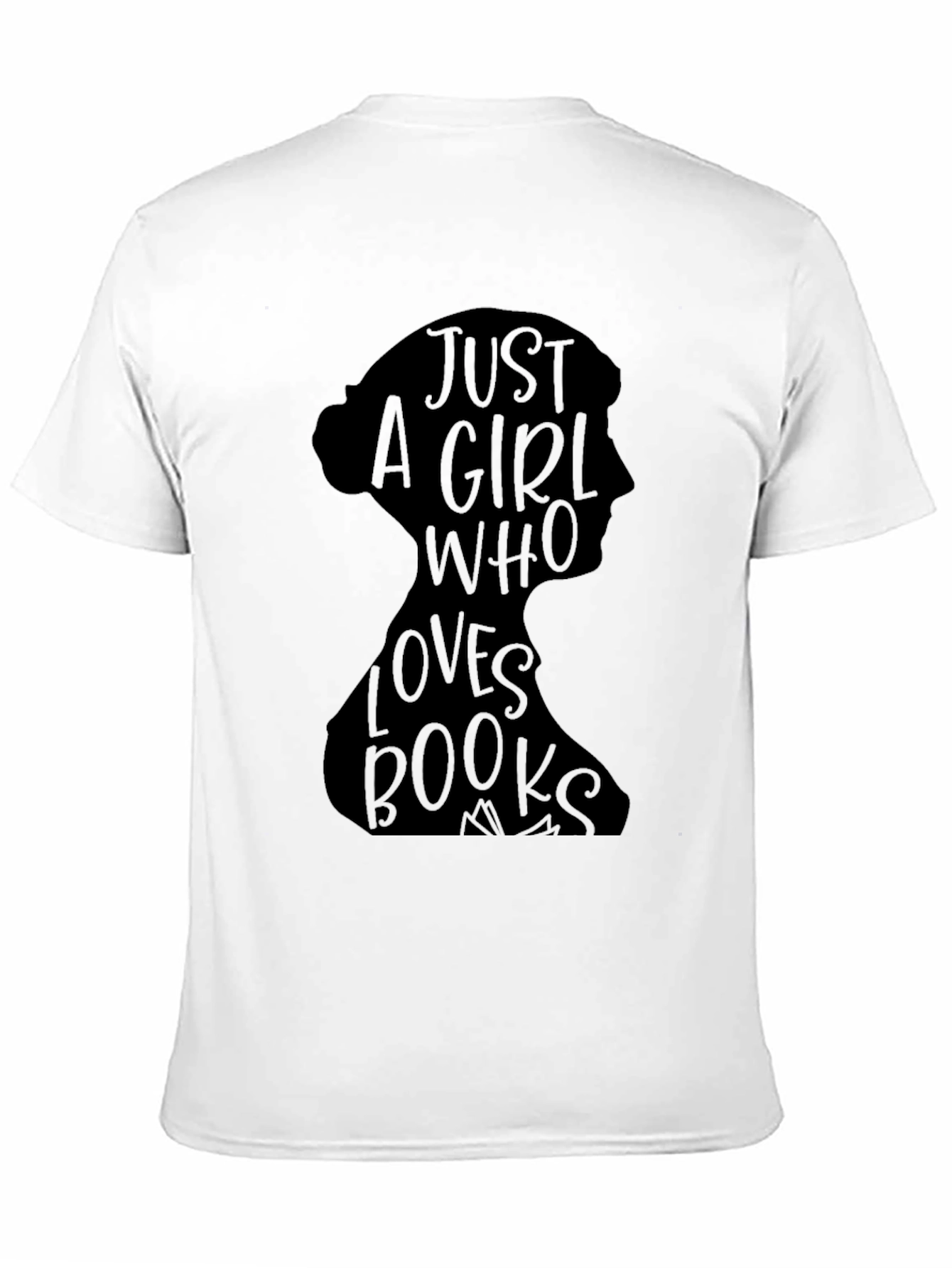 Just a Girl Who Loves Books Silhouette T-Shirt