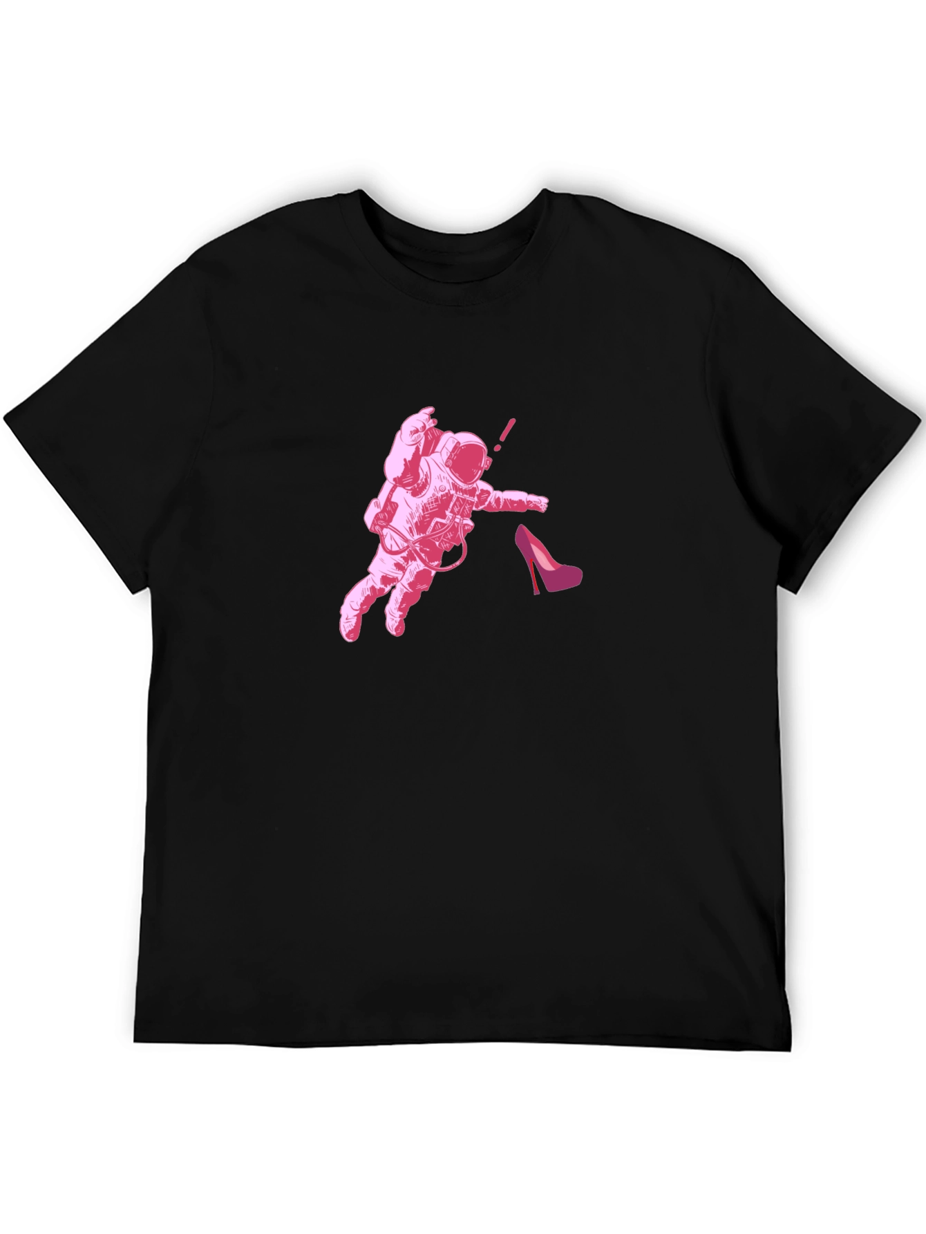 Astronaut & Heel Black Graphic Tee