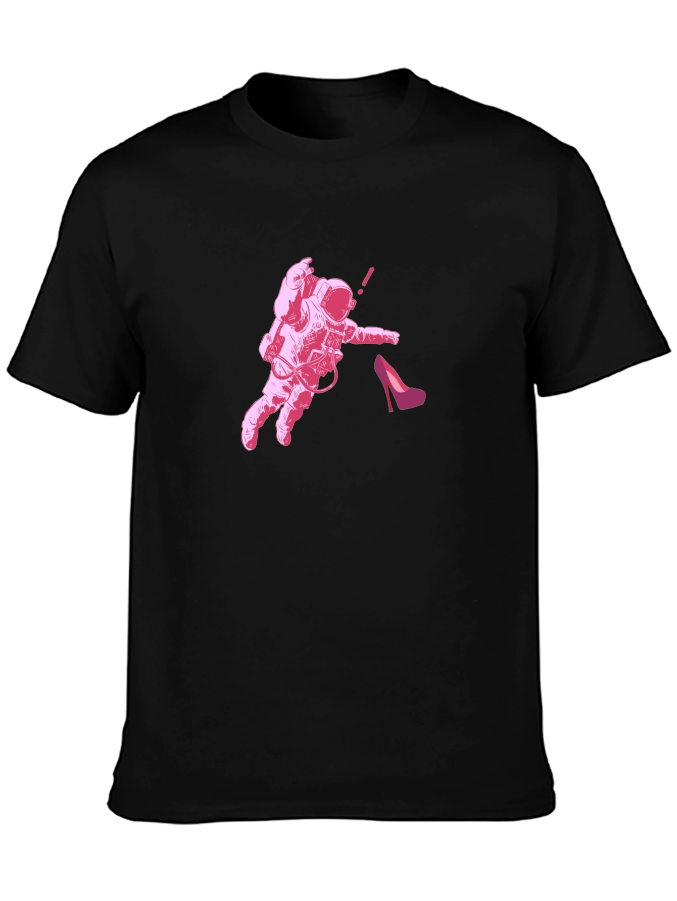 Astronaut & Heel Black Graphic Tee