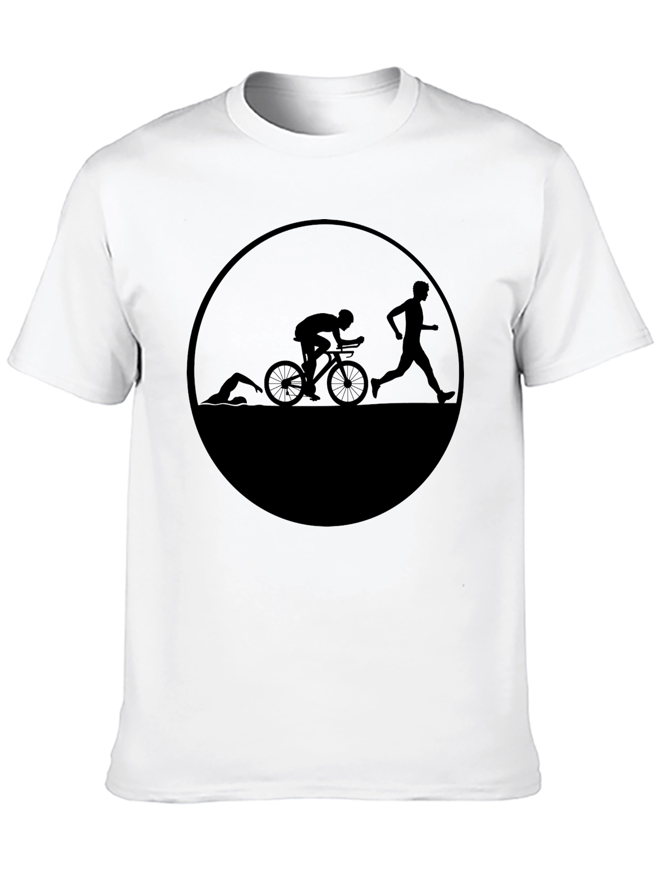 Triathlon Silhouette Graphic T-Shirt