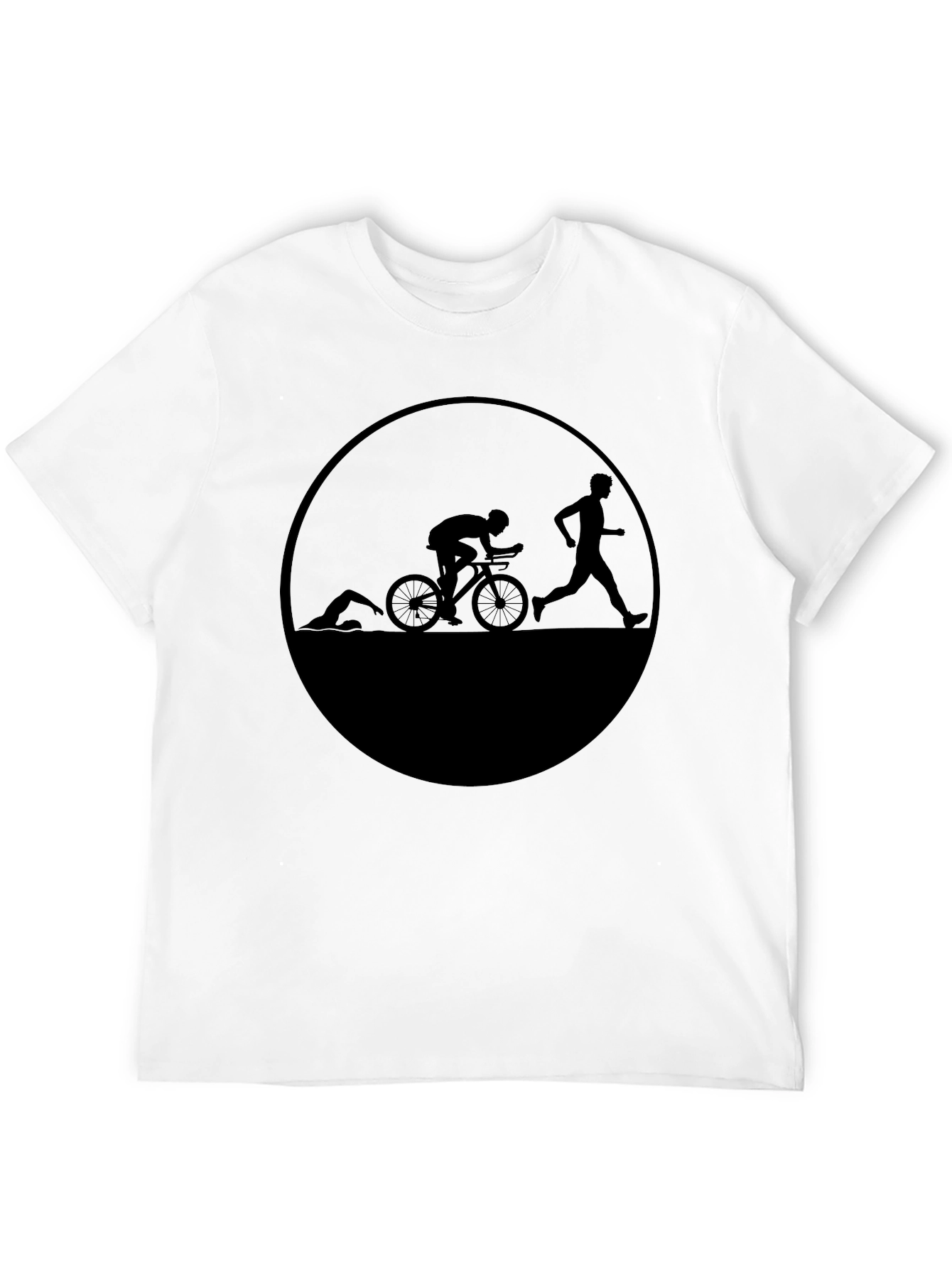 Triathlon Silhouette Graphic T-Shirt