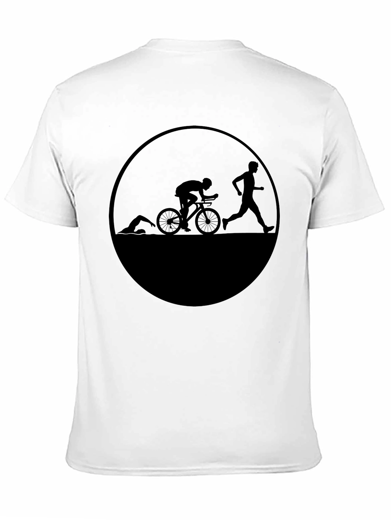 Triathlon Silhouette Graphic T-Shirt