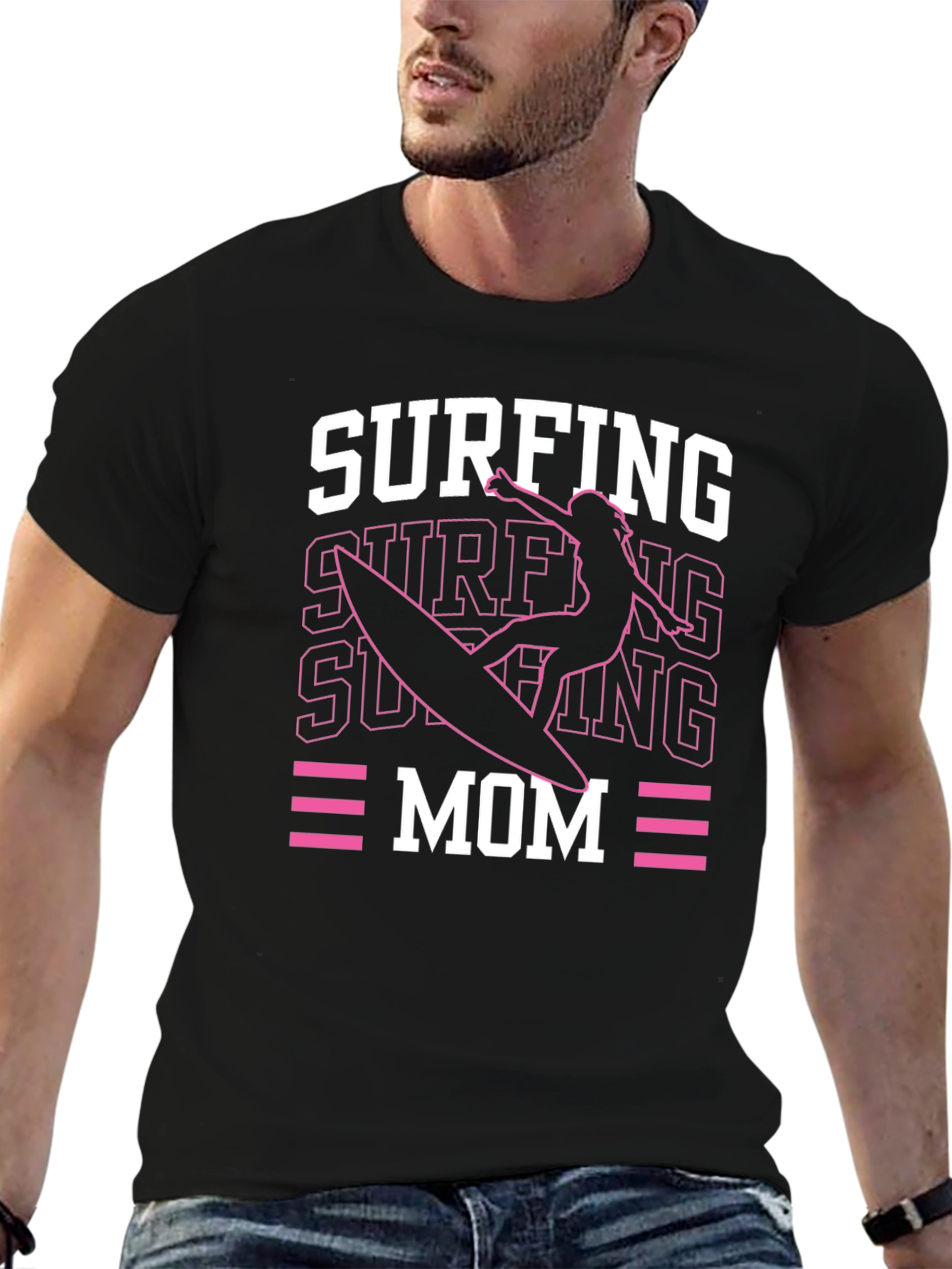 Surfing Mom Graphic T-Shirt