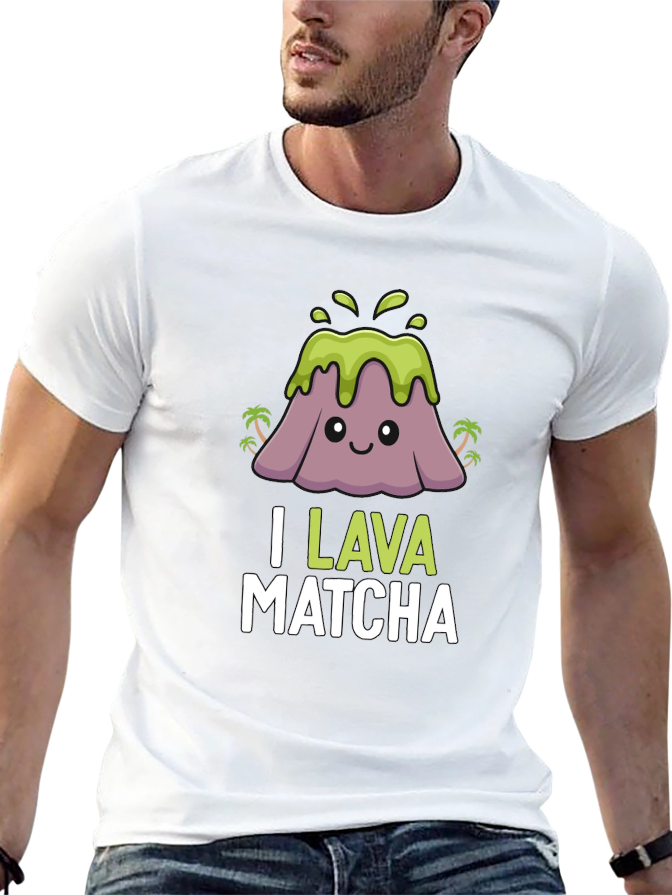 I Lava Matcha Graphic Tee - Cute Volcano T-Shirt
