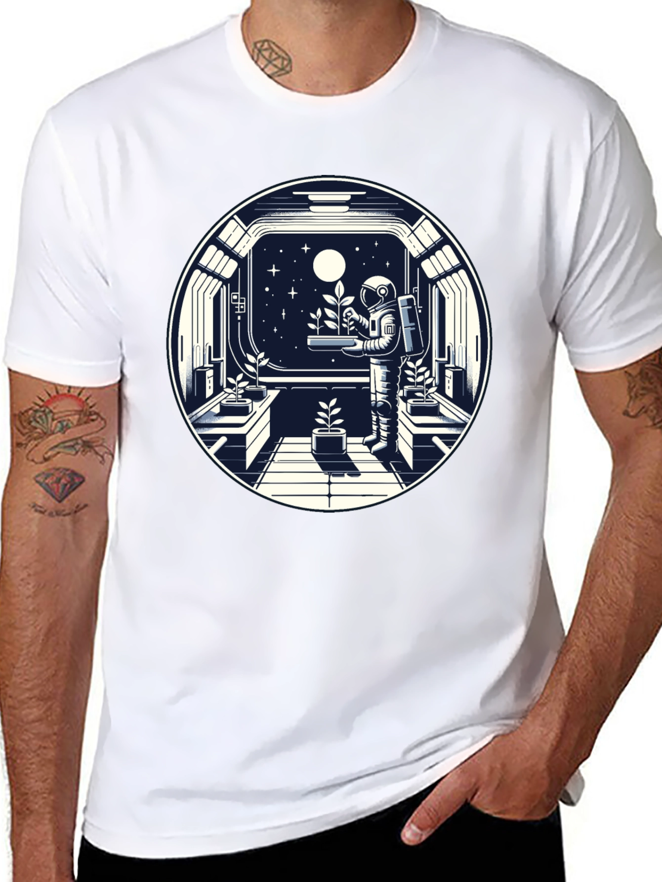 Astronaut in Space Garden T-Shirt