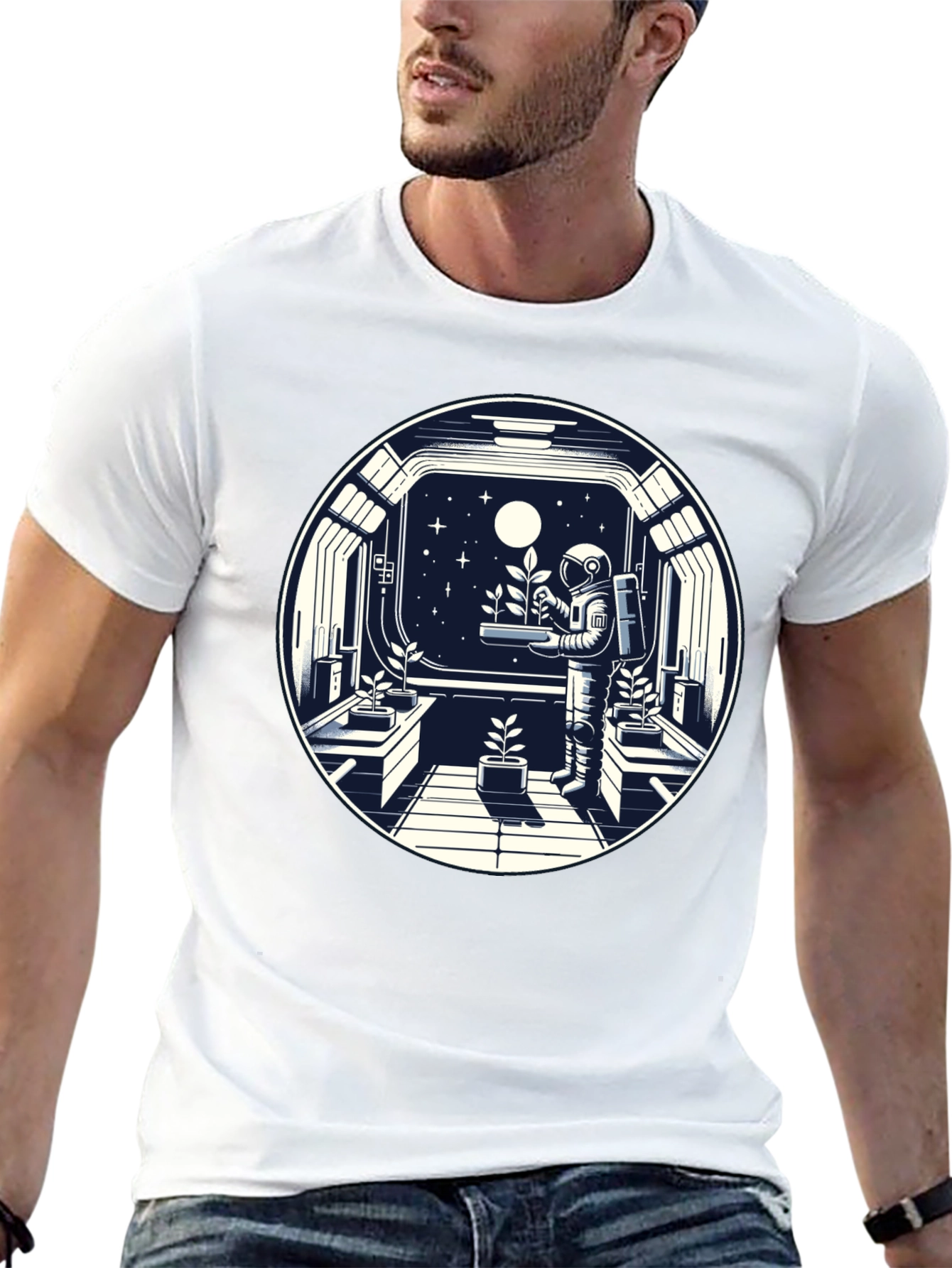 Astronaut in Space Garden T-Shirt