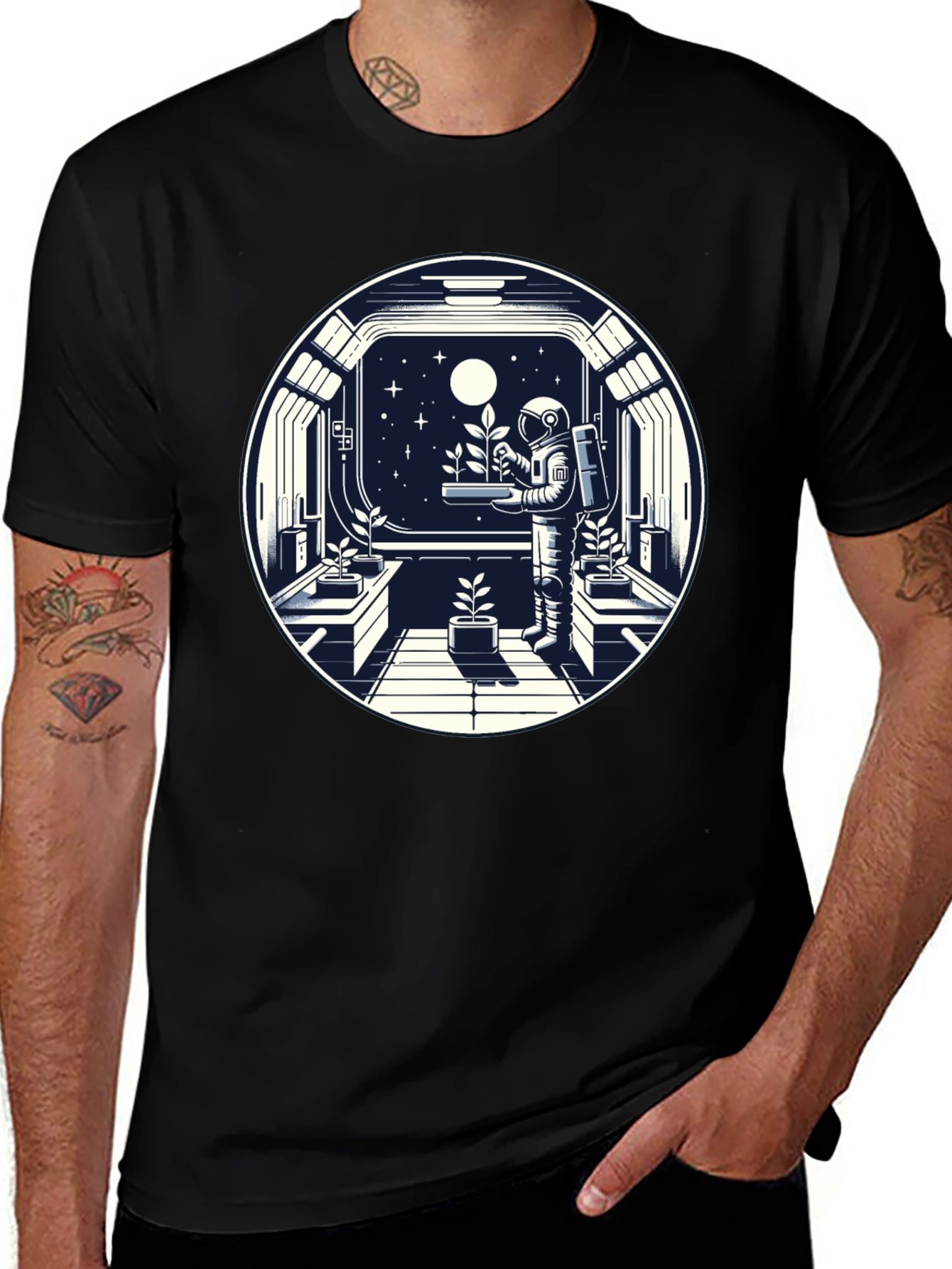 Astronaut in Space Garden T-Shirt