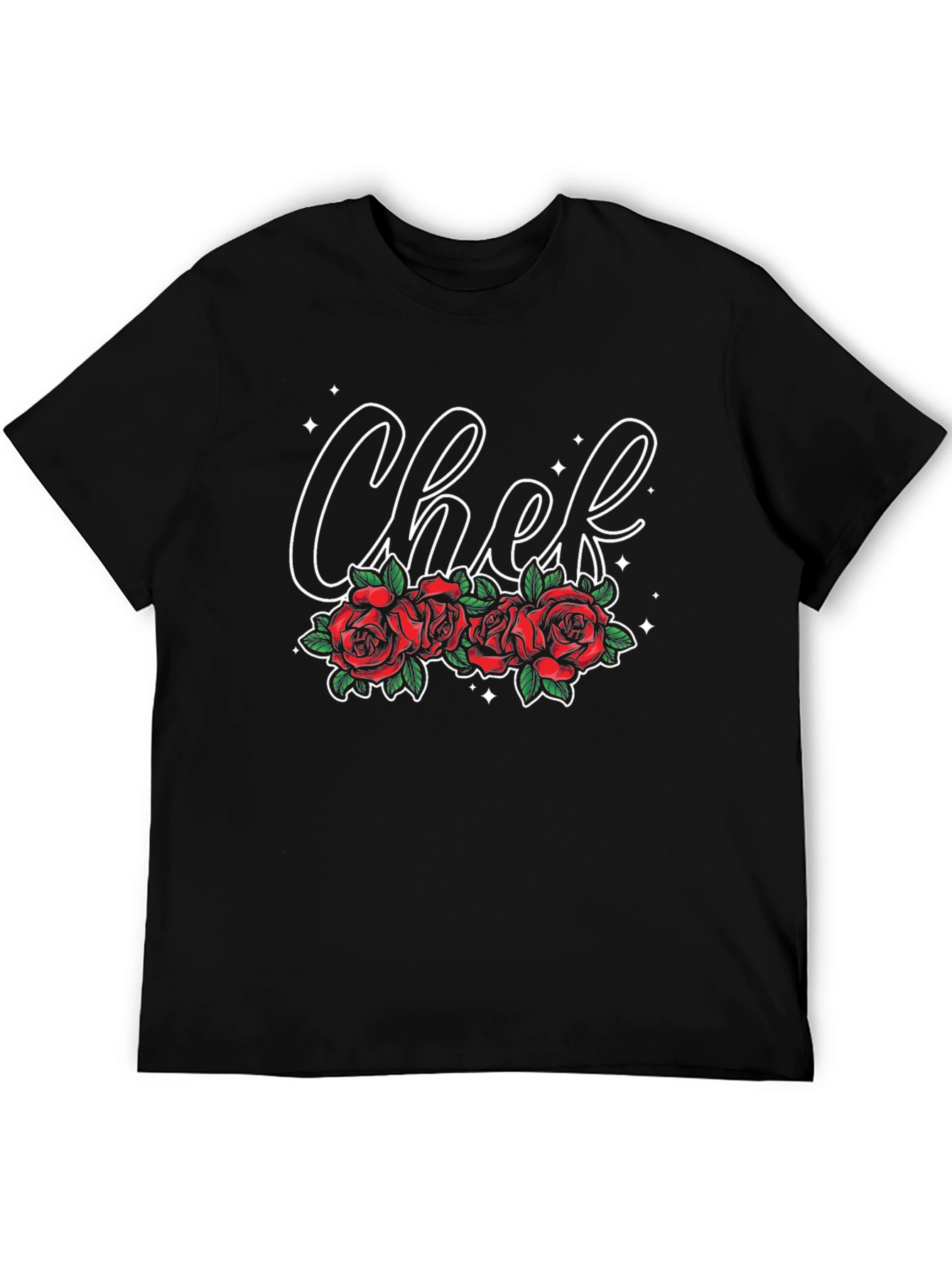 Chef Roses Graphic Tee - Stylish Culinary Apparel