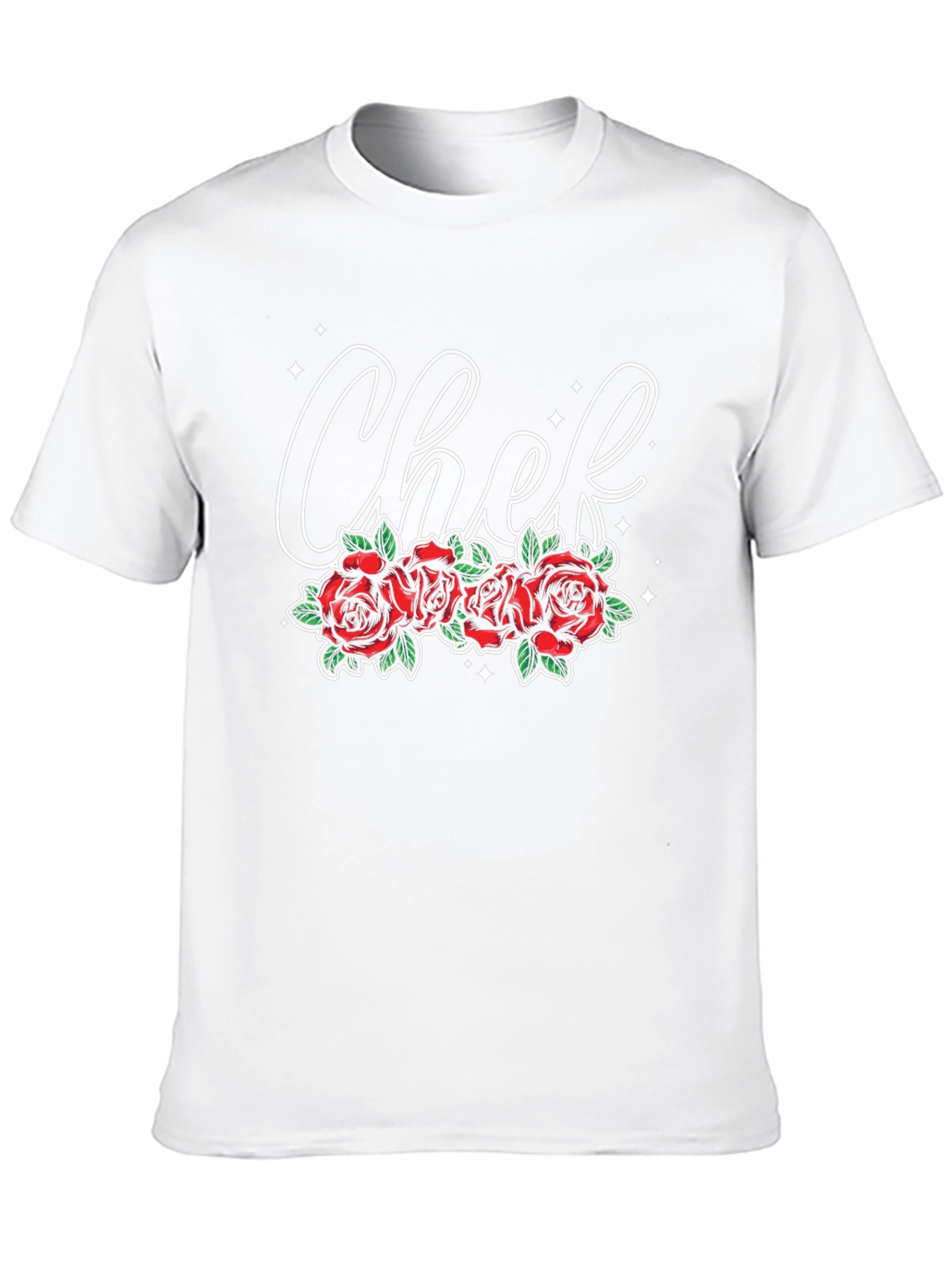 Chef Roses Graphic Tee - Stylish Culinary Apparel