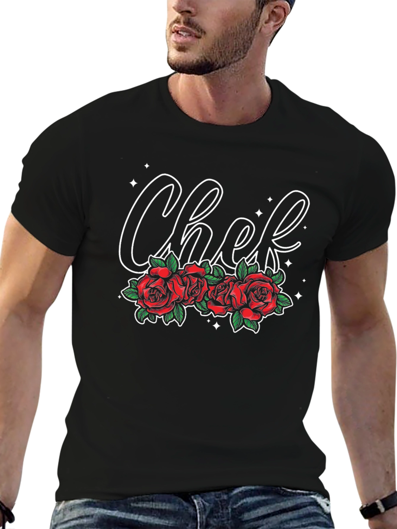 Chef Roses Graphic Tee - Stylish Culinary Apparel