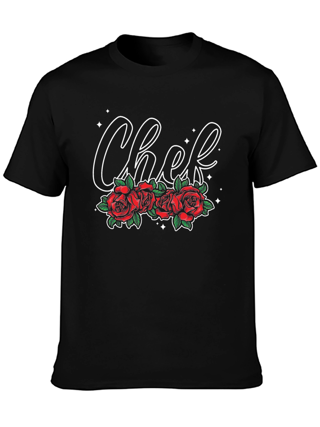 Chef Roses Graphic Tee - Stylish Culinary Apparel