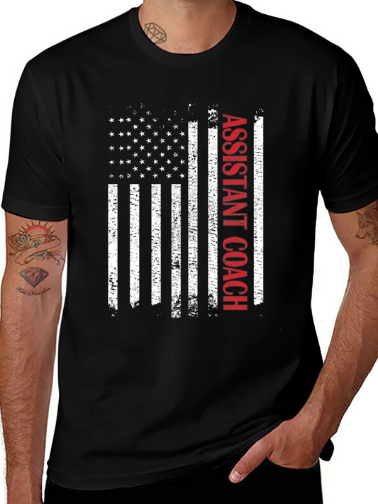 Assistant Coach American Flag T-Shirt