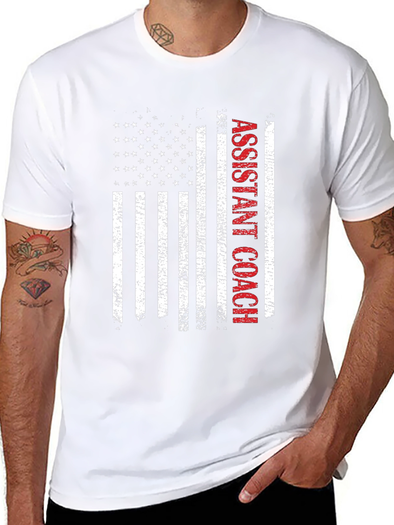 Assistant Coach American Flag T-Shirt