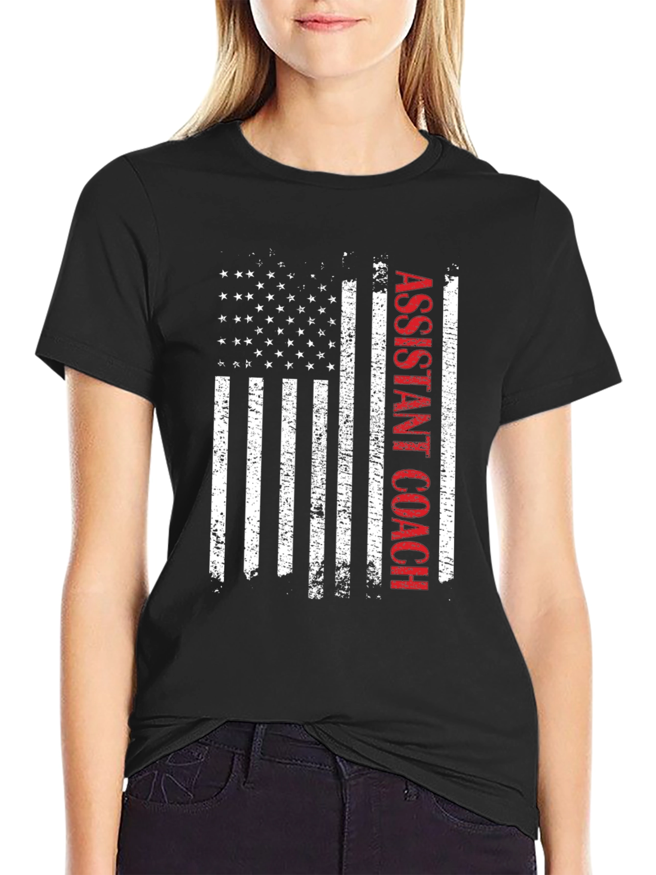 Assistant Coach American Flag T-Shirt