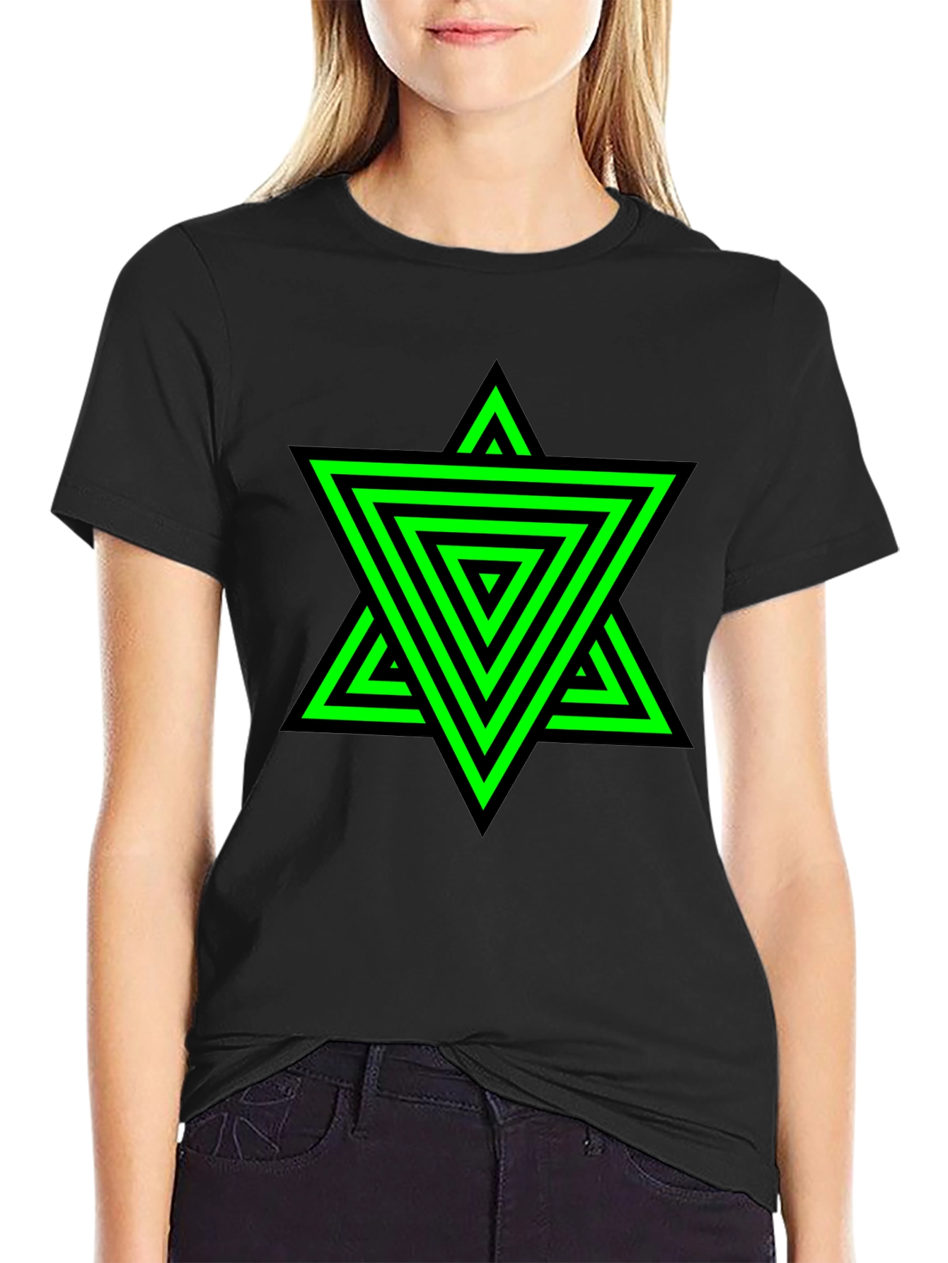 Geometric Star Graphic T-Shirt