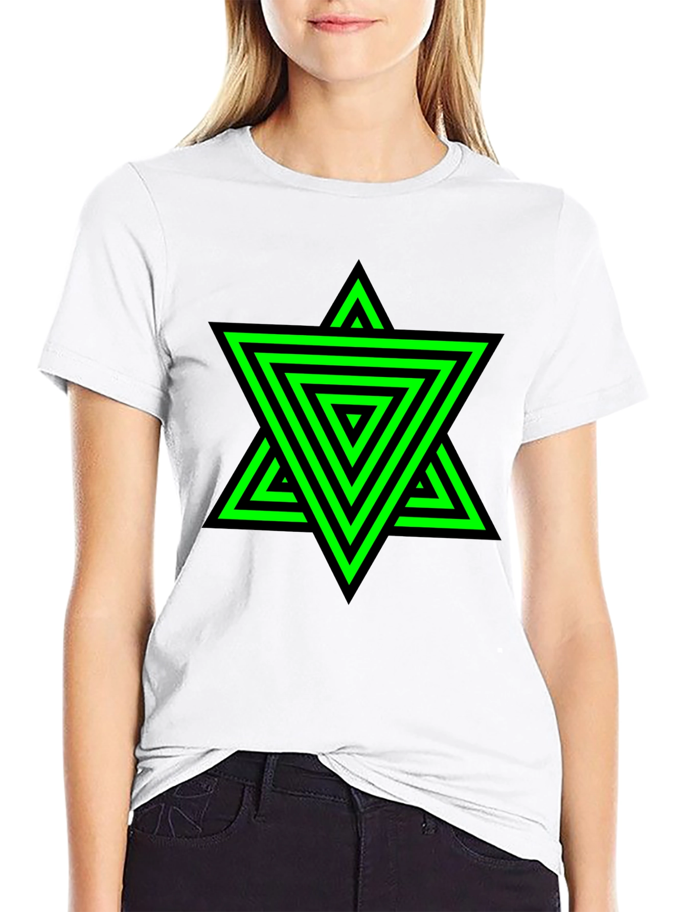 Geometric Star Graphic T-Shirt