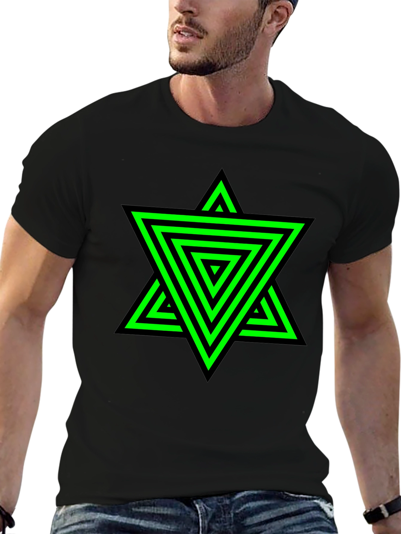 Geometric Star Graphic T-Shirt