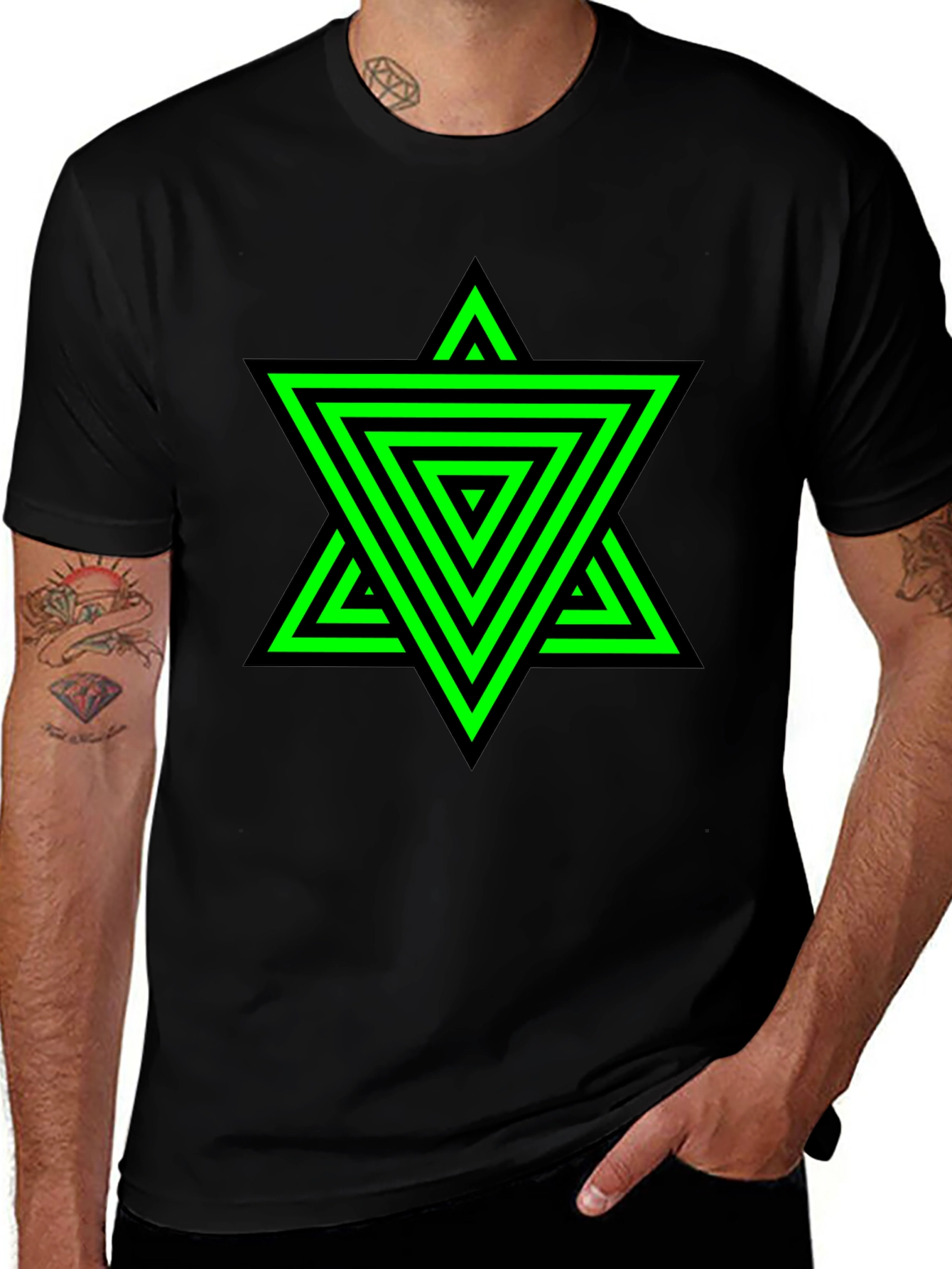 Geometric Star Graphic T-Shirt