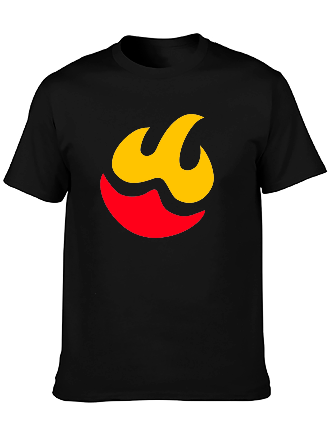 Flame Graphic Tee - Modern Black Shirt