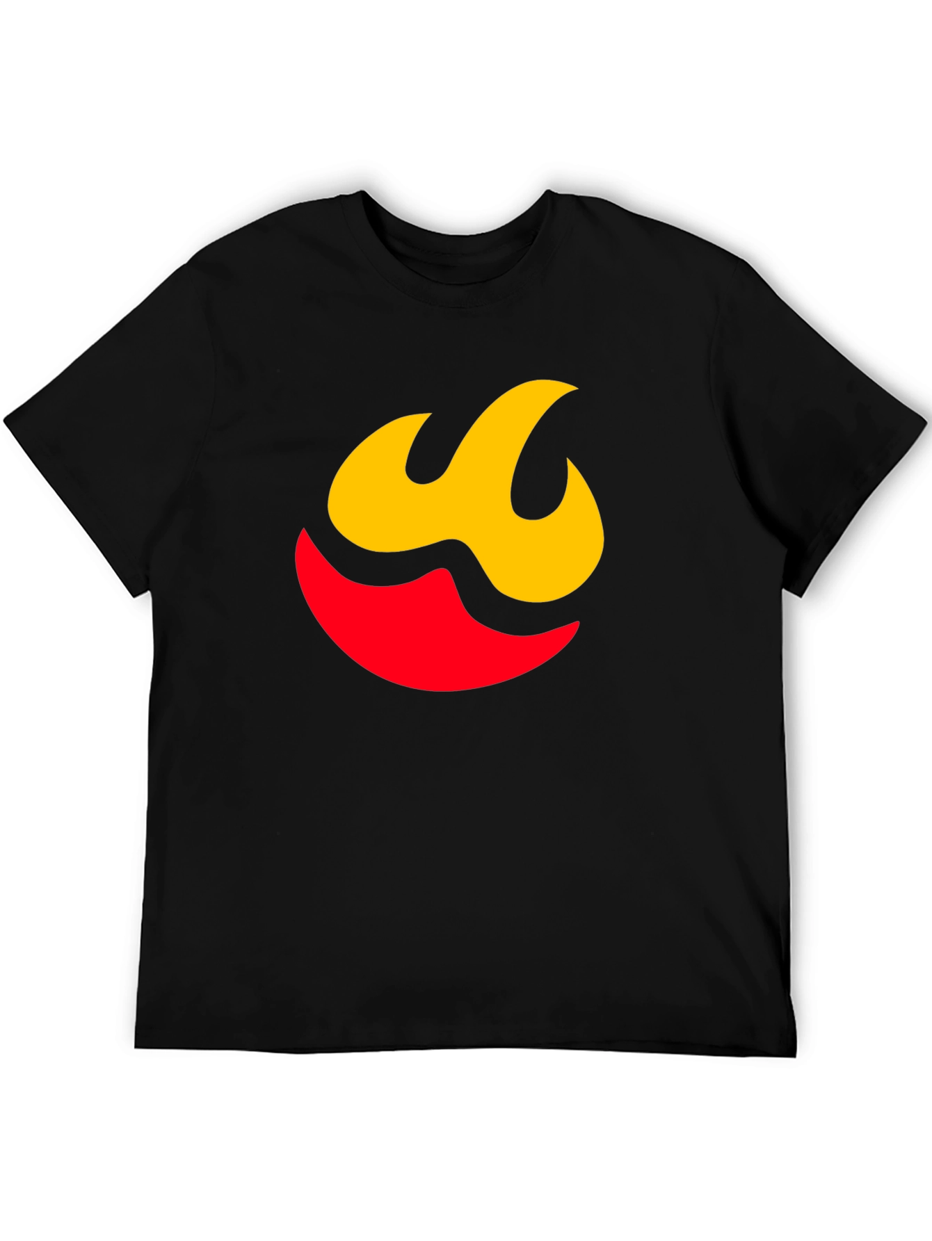 Flame Graphic Tee - Modern Black Shirt
