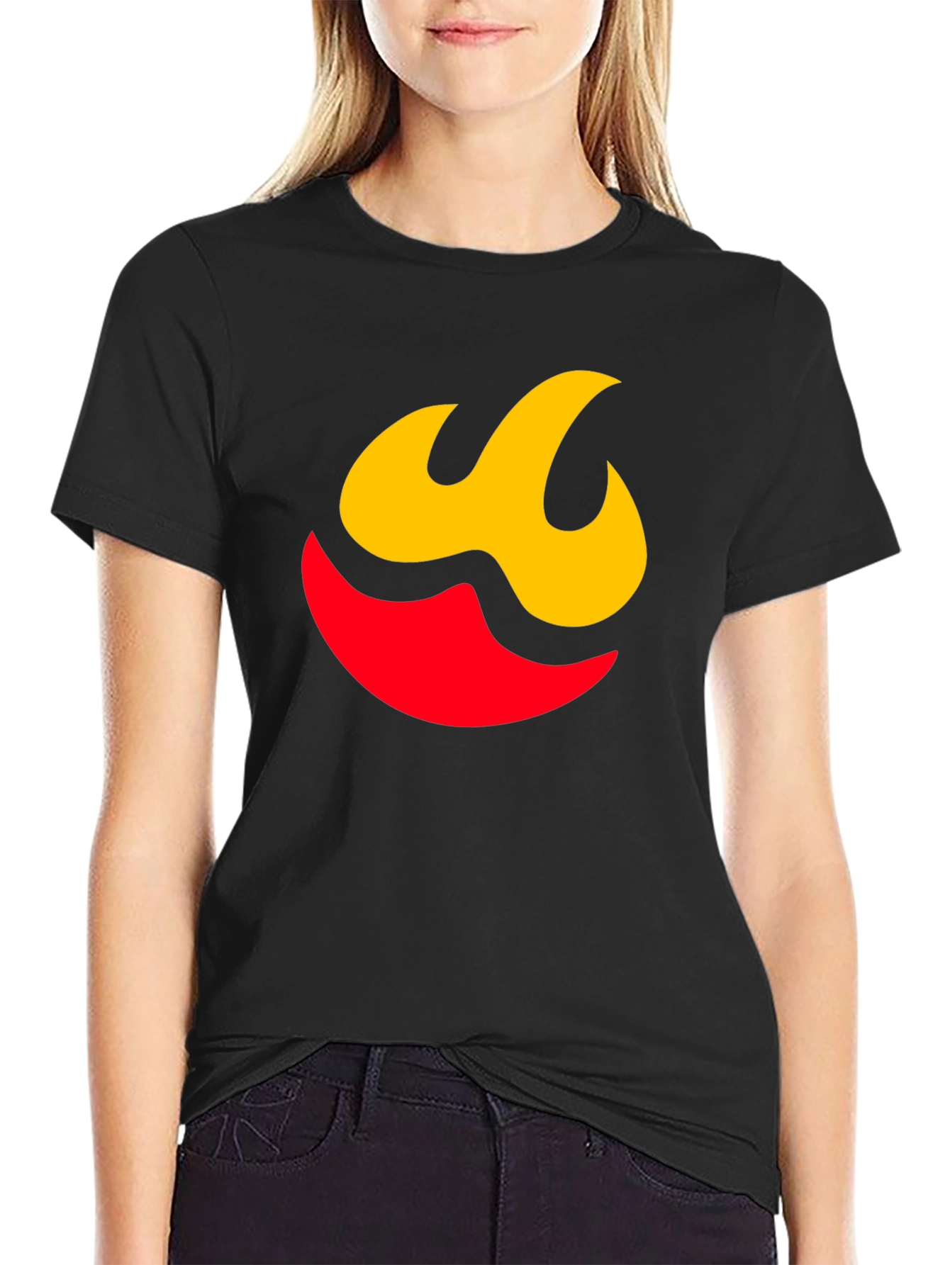 Flame Graphic Tee - Modern Black Shirt