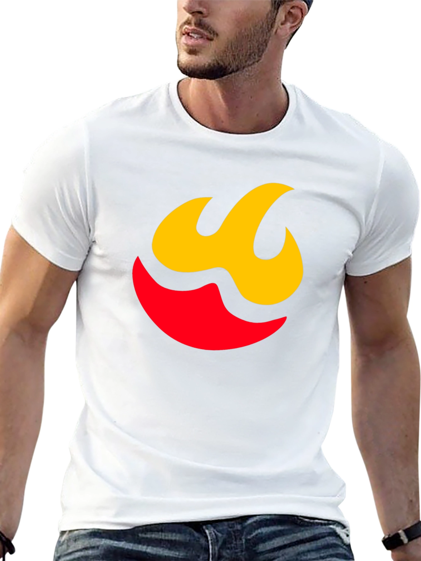 Flame Graphic Tee - Modern Black Shirt