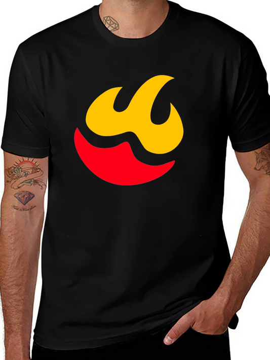 Flame Graphic Tee - Modern Black Shirt