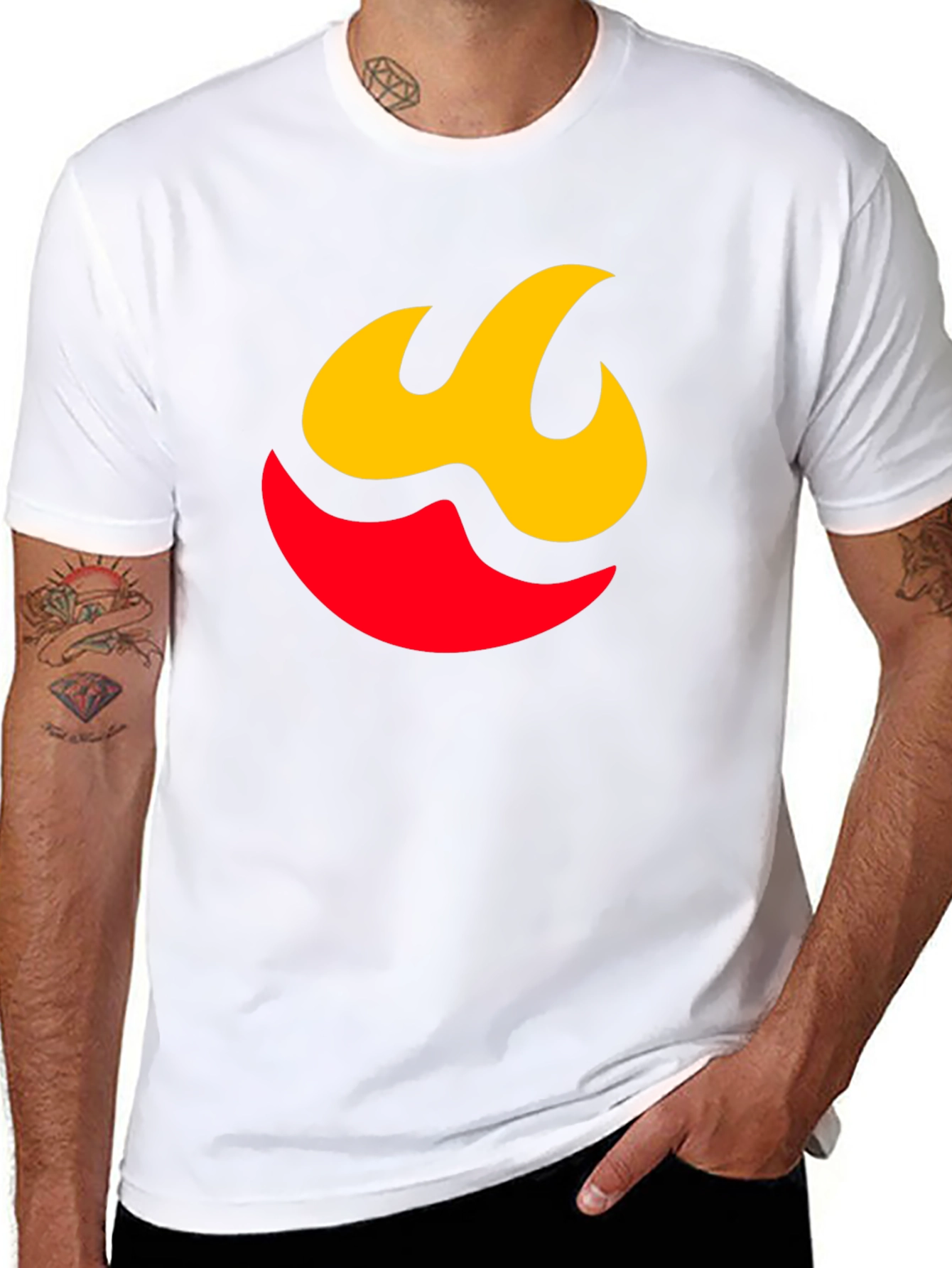 Flame Graphic Tee - Modern Black Shirt