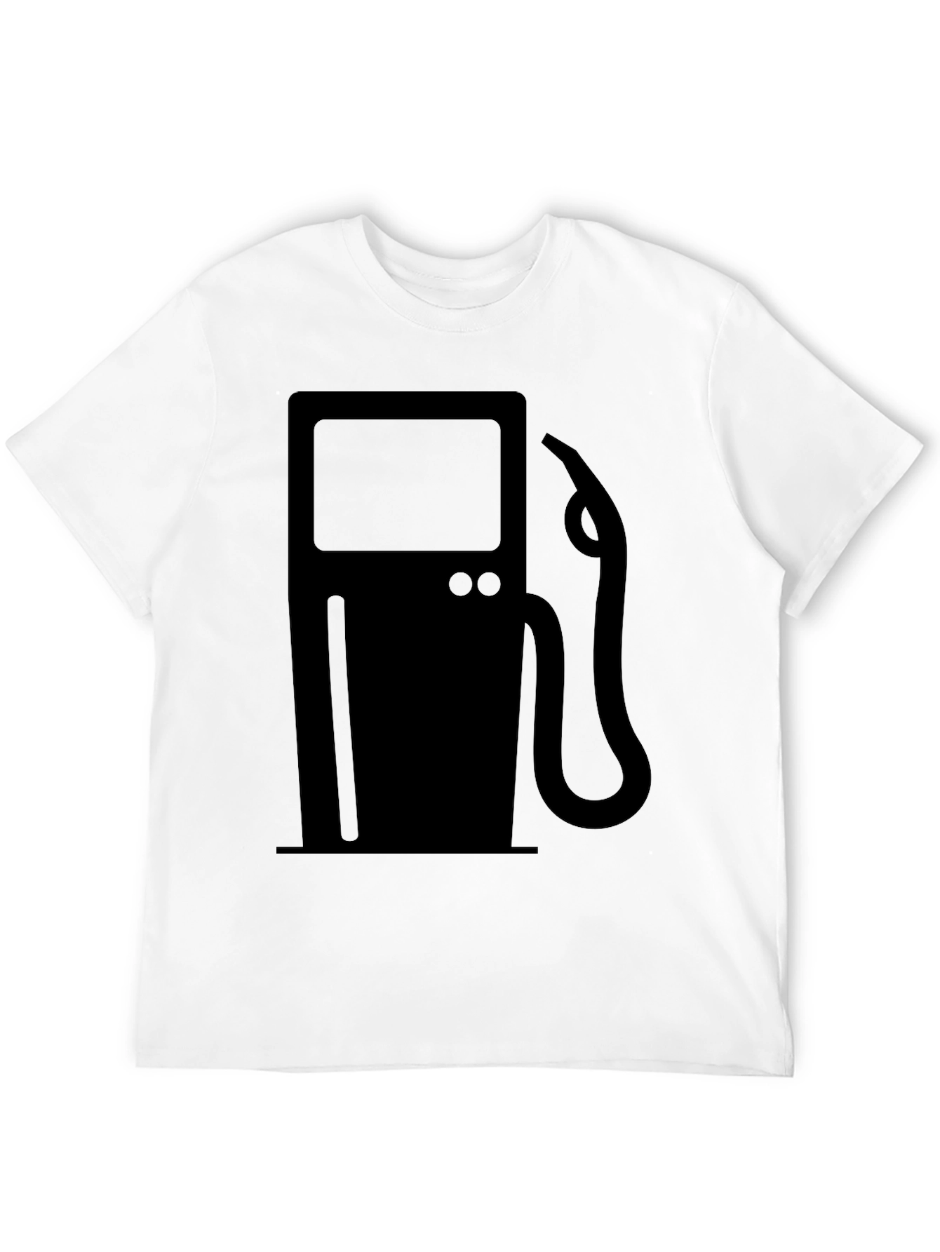 Gas Pump Graphic Tee - Black Cotton Comfort