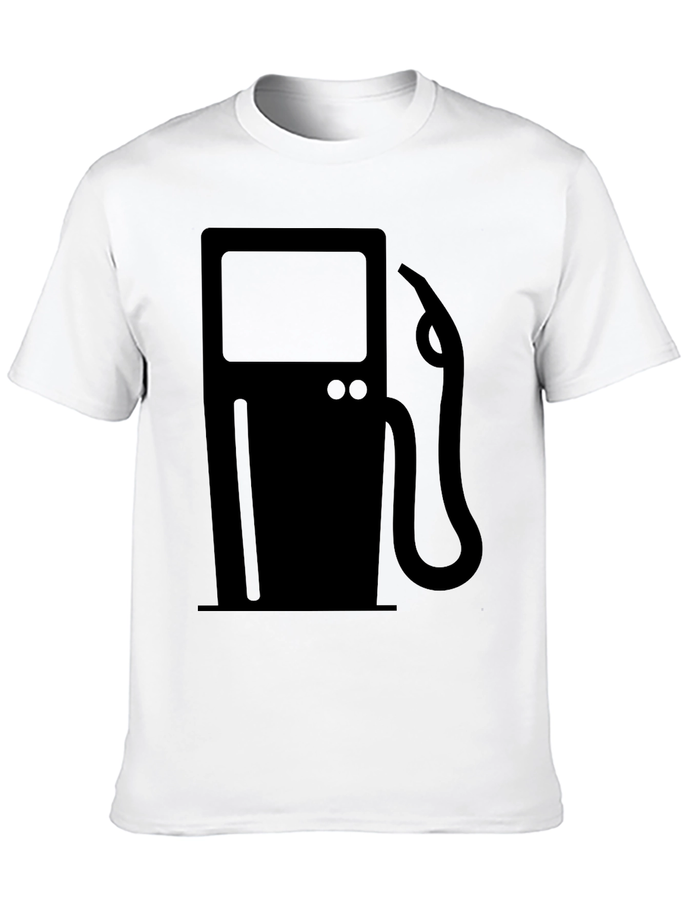 Gas Pump Graphic Tee - Black Cotton Comfort