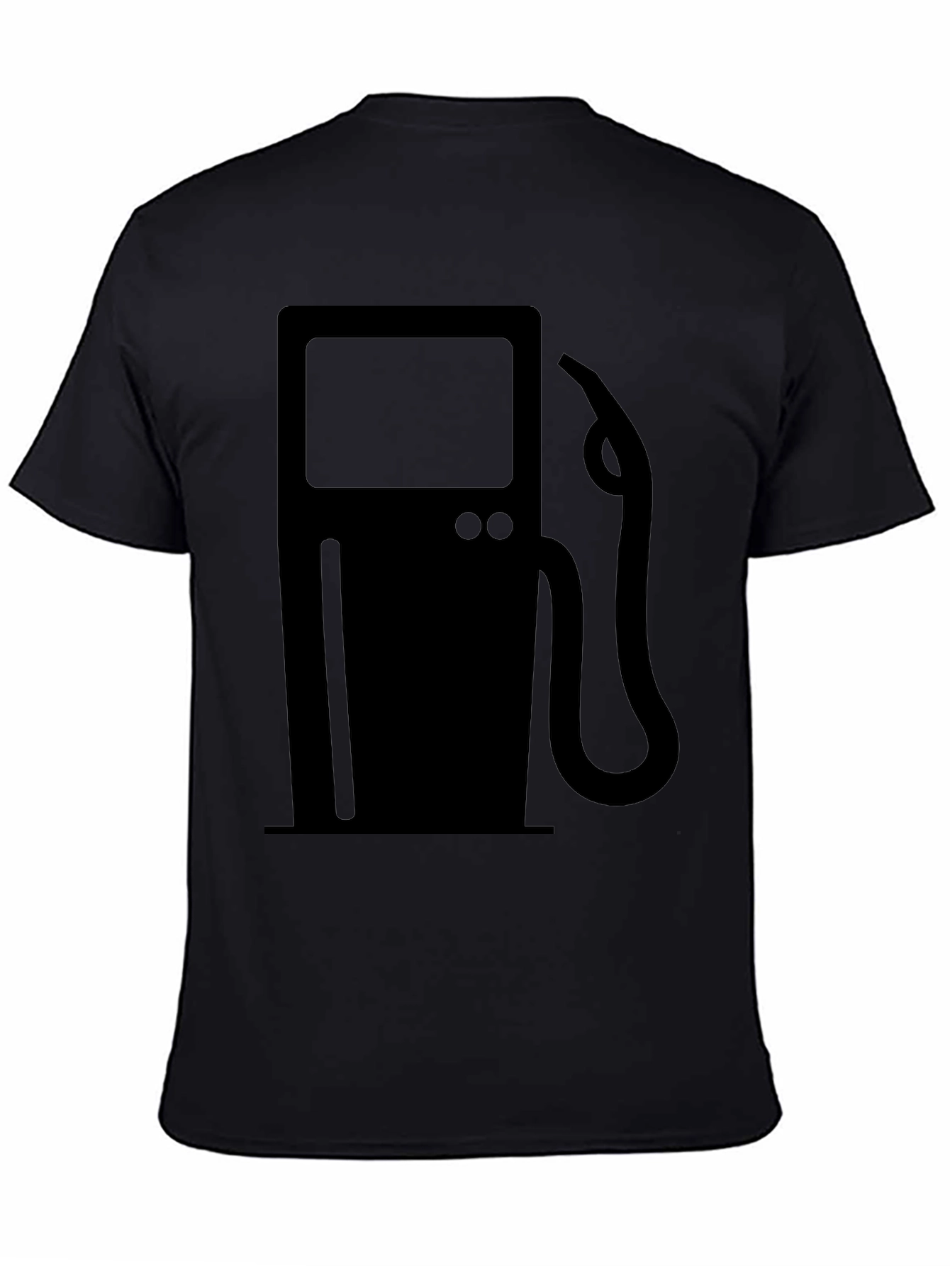 Gas Pump Graphic Tee - Black Cotton Comfort