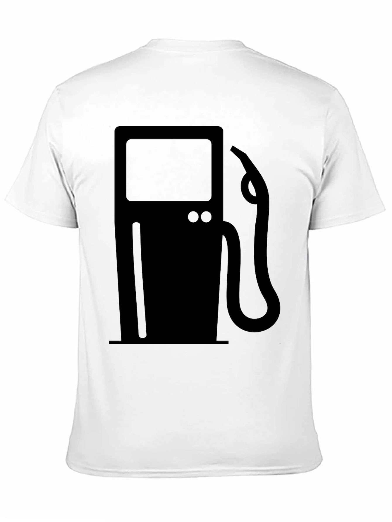 Gas Pump Graphic Tee - Black Cotton Comfort