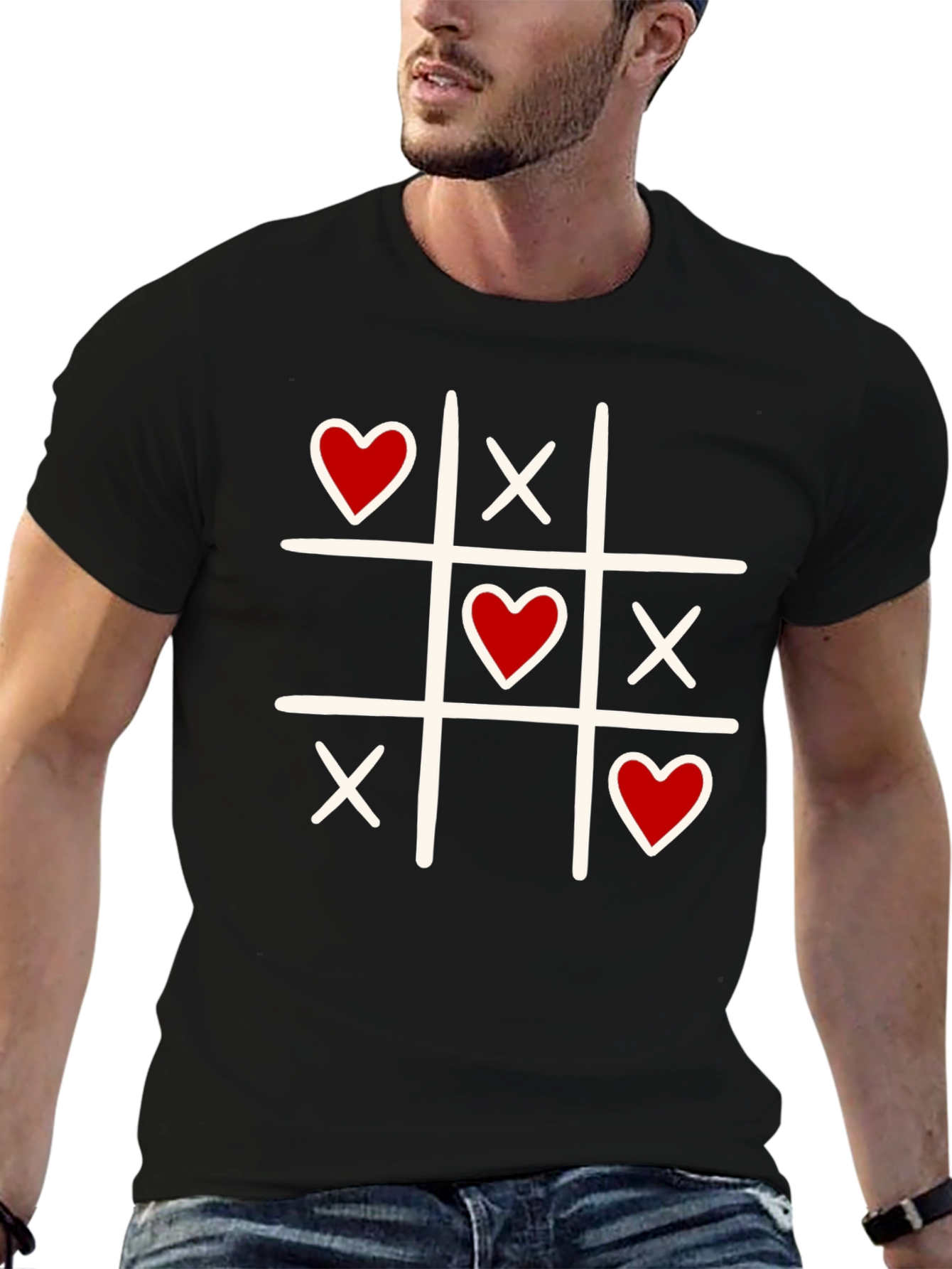 Tic-Tac-Toe Valentines Day Graphic Tee