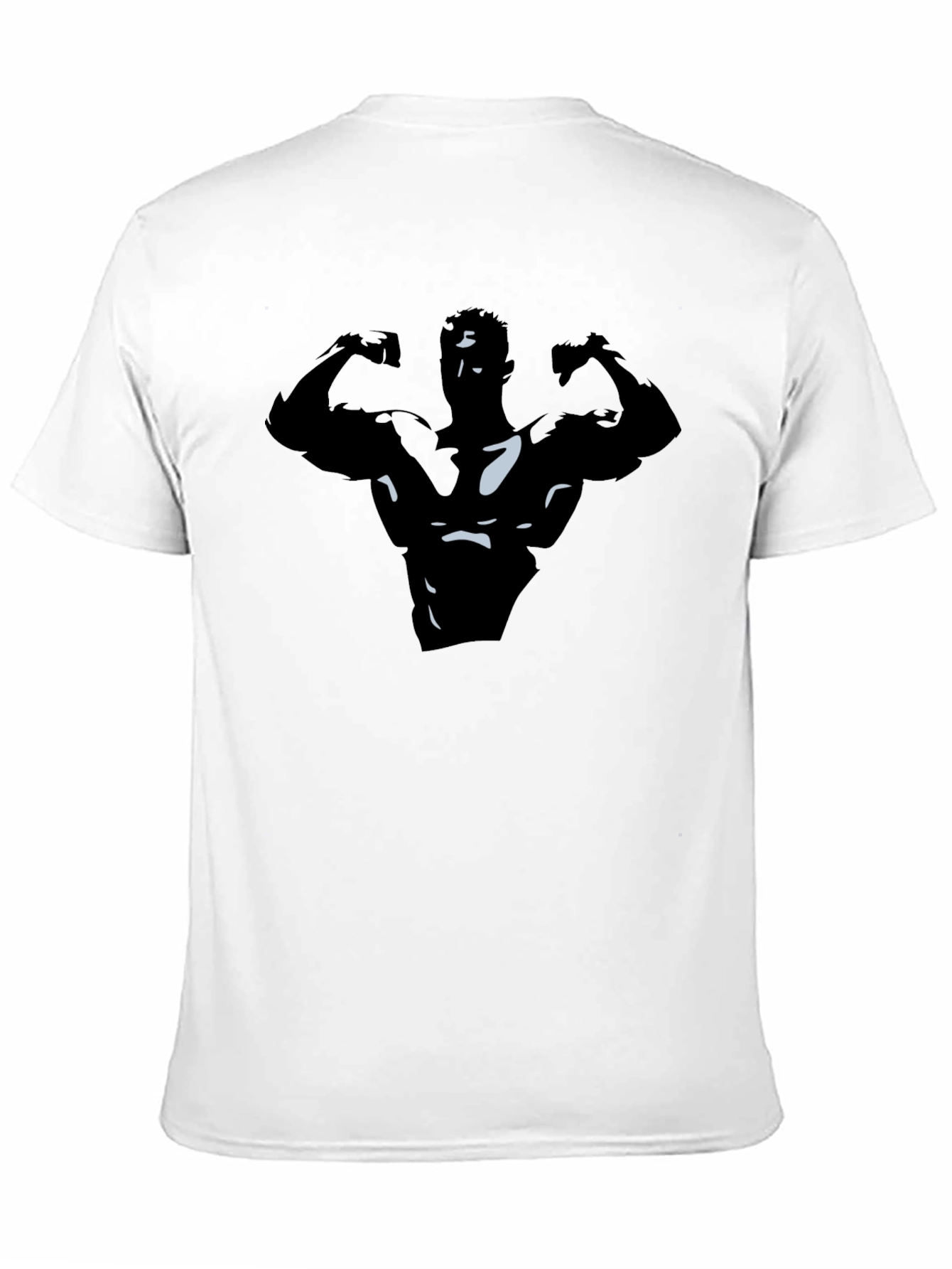 Bodybuilder Graphic Tee - Black Cotton Shirt