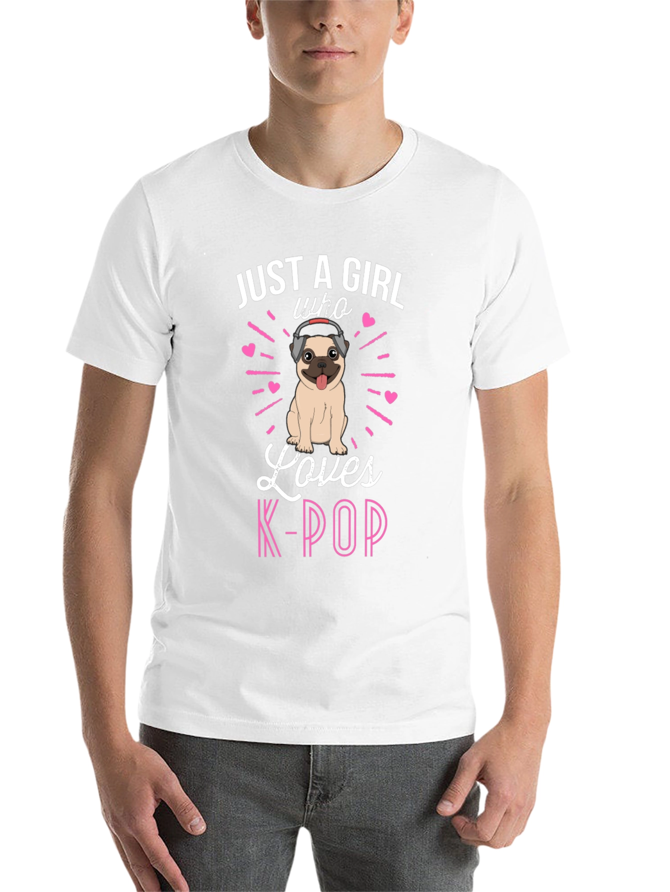 Girl Loves K-Pop Pug T-Shirt