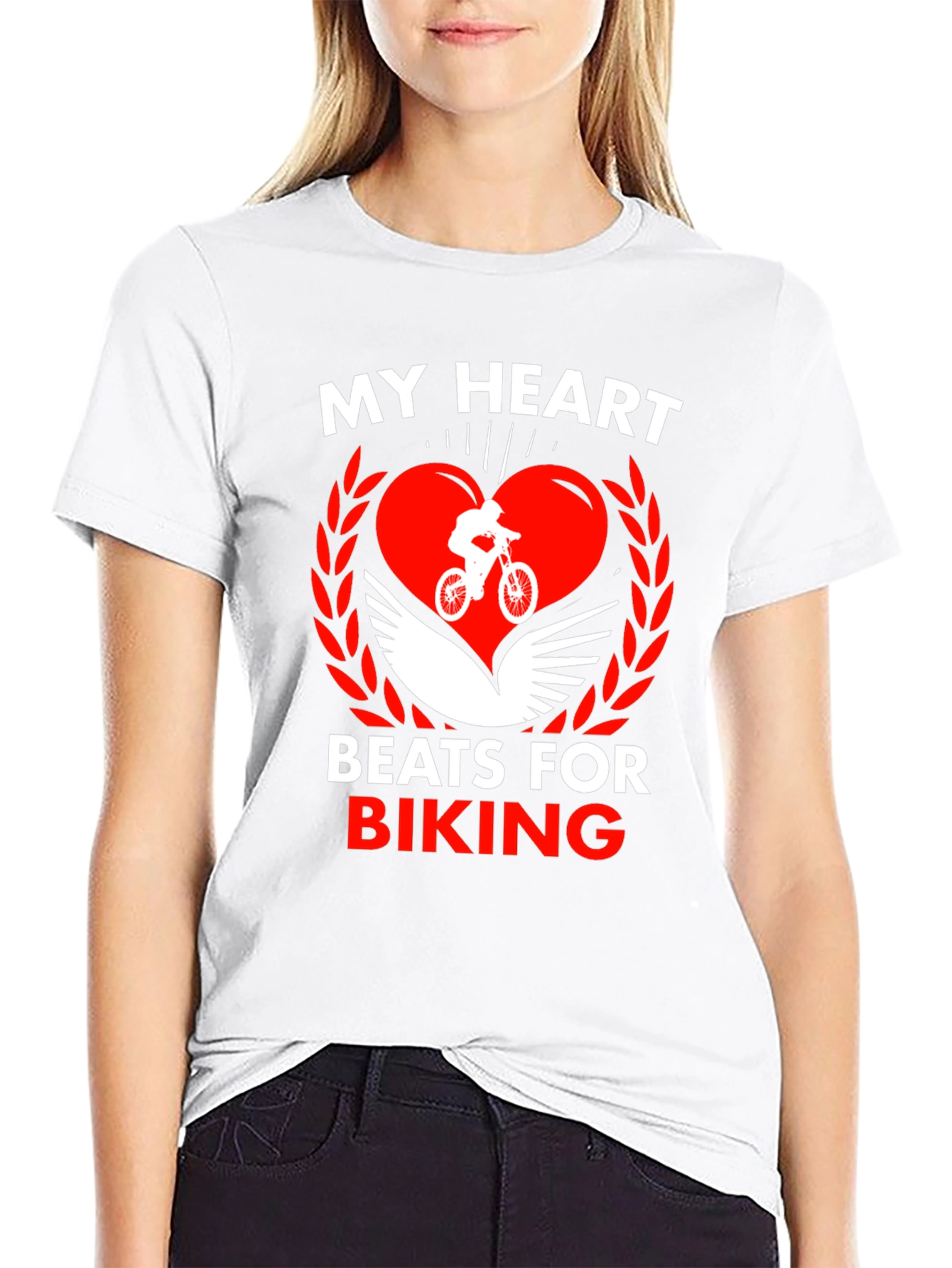 My Heart Beats for Biking Graphic Tee