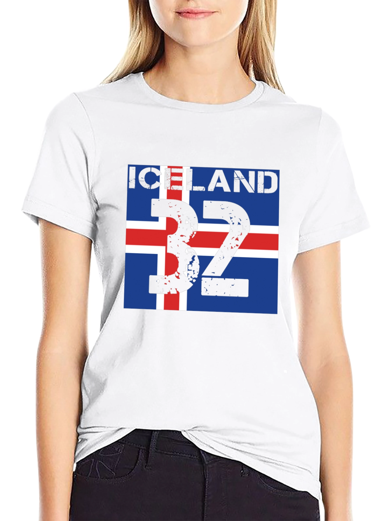 Iceland Flag T-Shirt - Black Graphic Tee