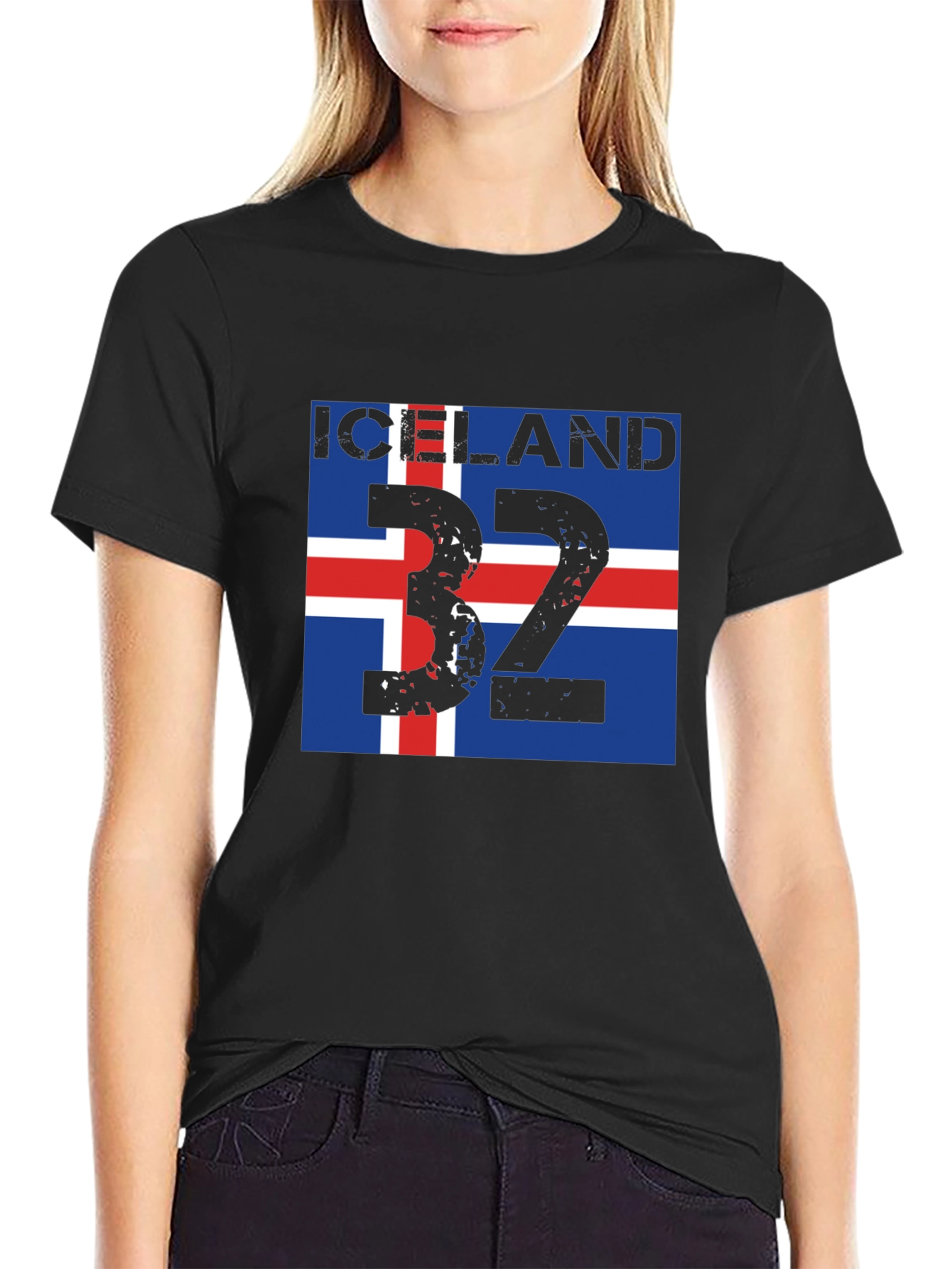 Iceland Flag T-Shirt - Black Graphic Tee
