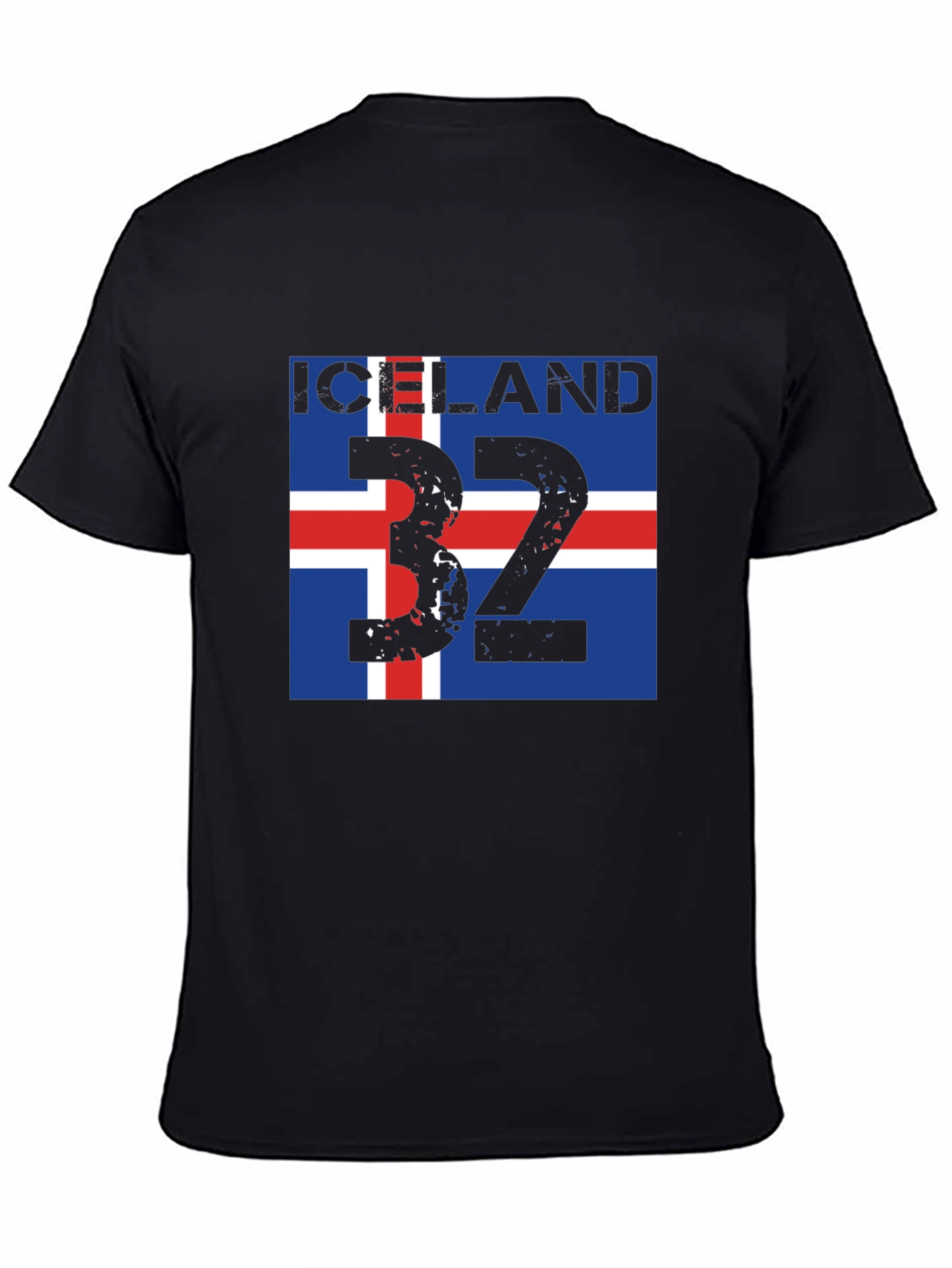 Iceland Flag T-Shirt - Black Graphic Tee