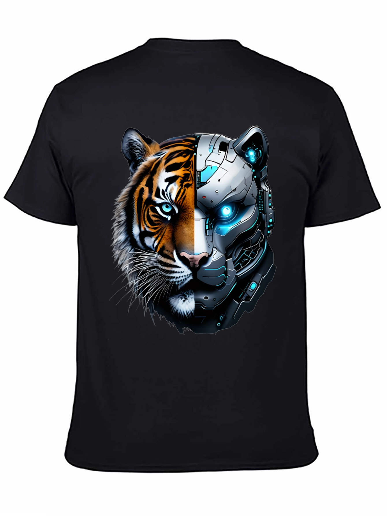 Cyber Tiger Graphic Tee - Unique Design