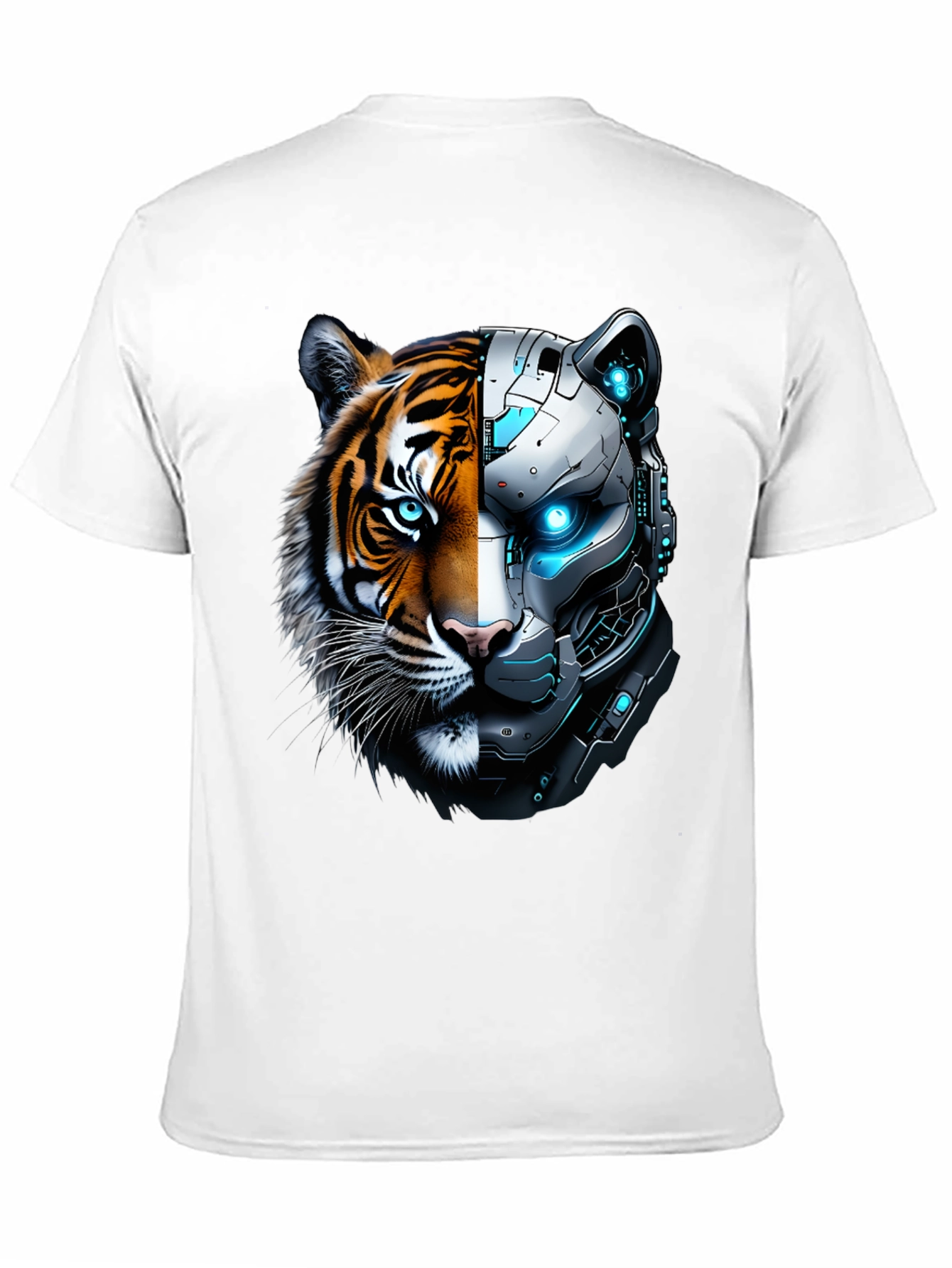 Cyber Tiger Graphic Tee - Unique Design