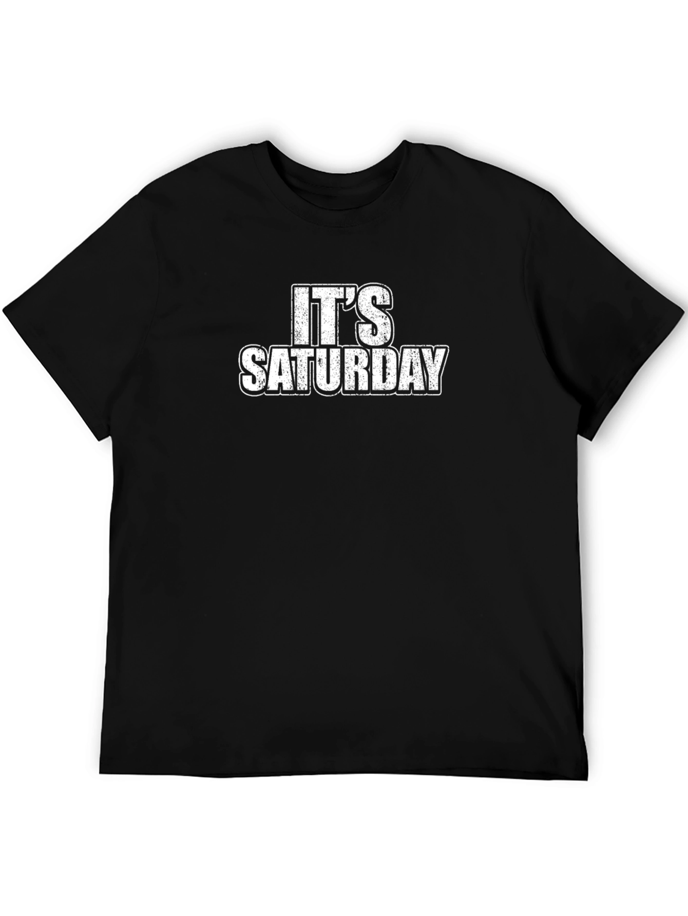 Its Saturday T-Shirt - Black Graphic Tee