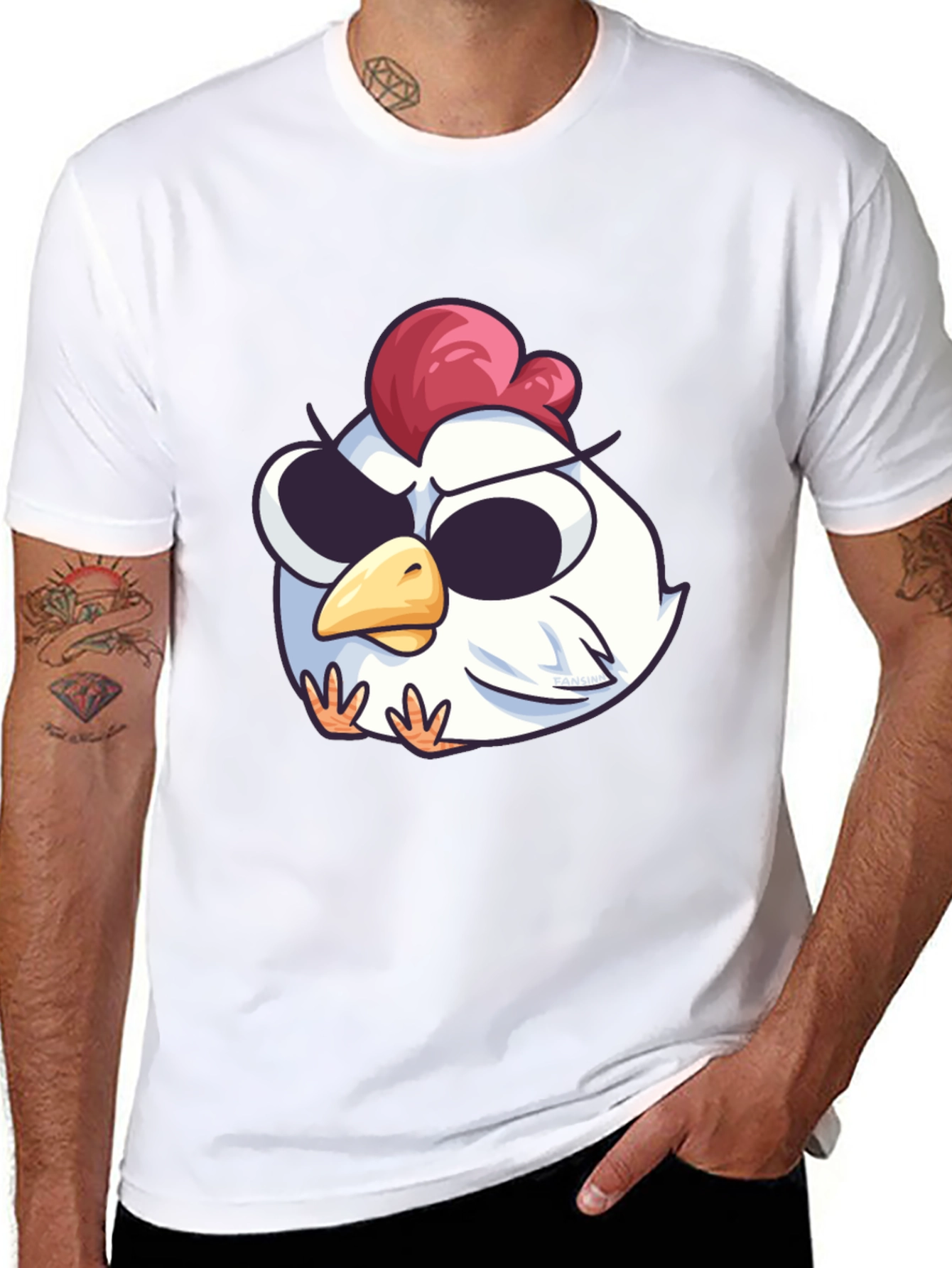 Cool Chicken Graphic Tee - Black Cotton T-Shirt