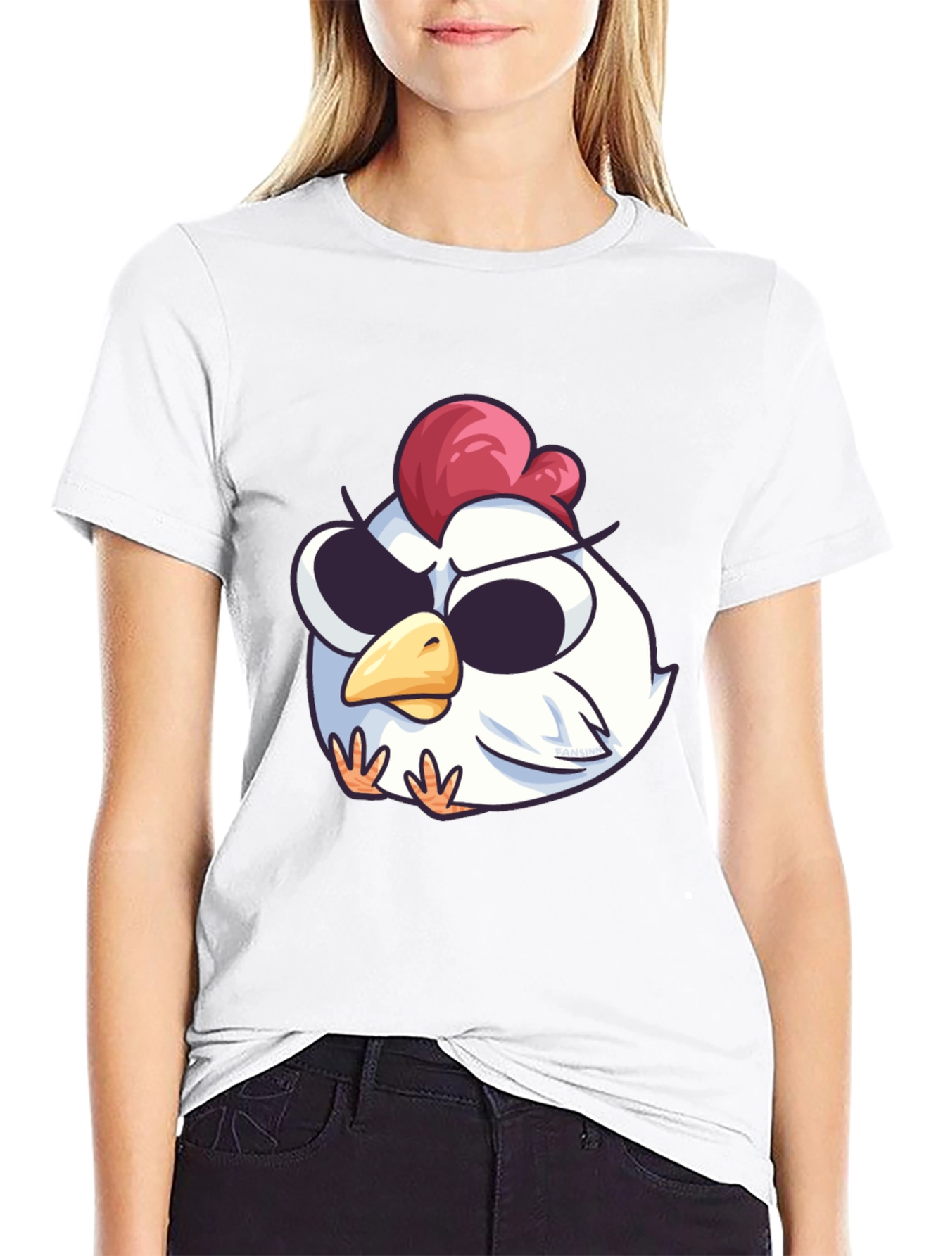 Cool Chicken Graphic Tee - Black Cotton T-Shirt