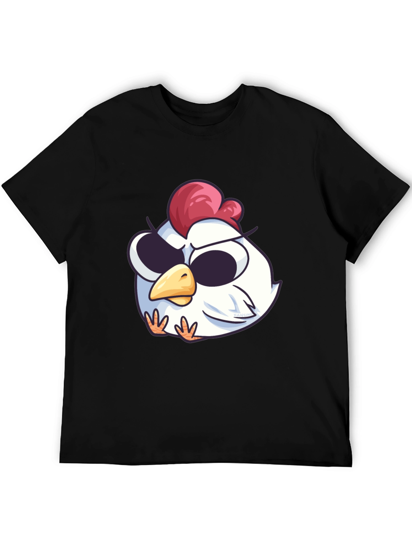 Cool Chicken Graphic Tee - Black Cotton T-Shirt