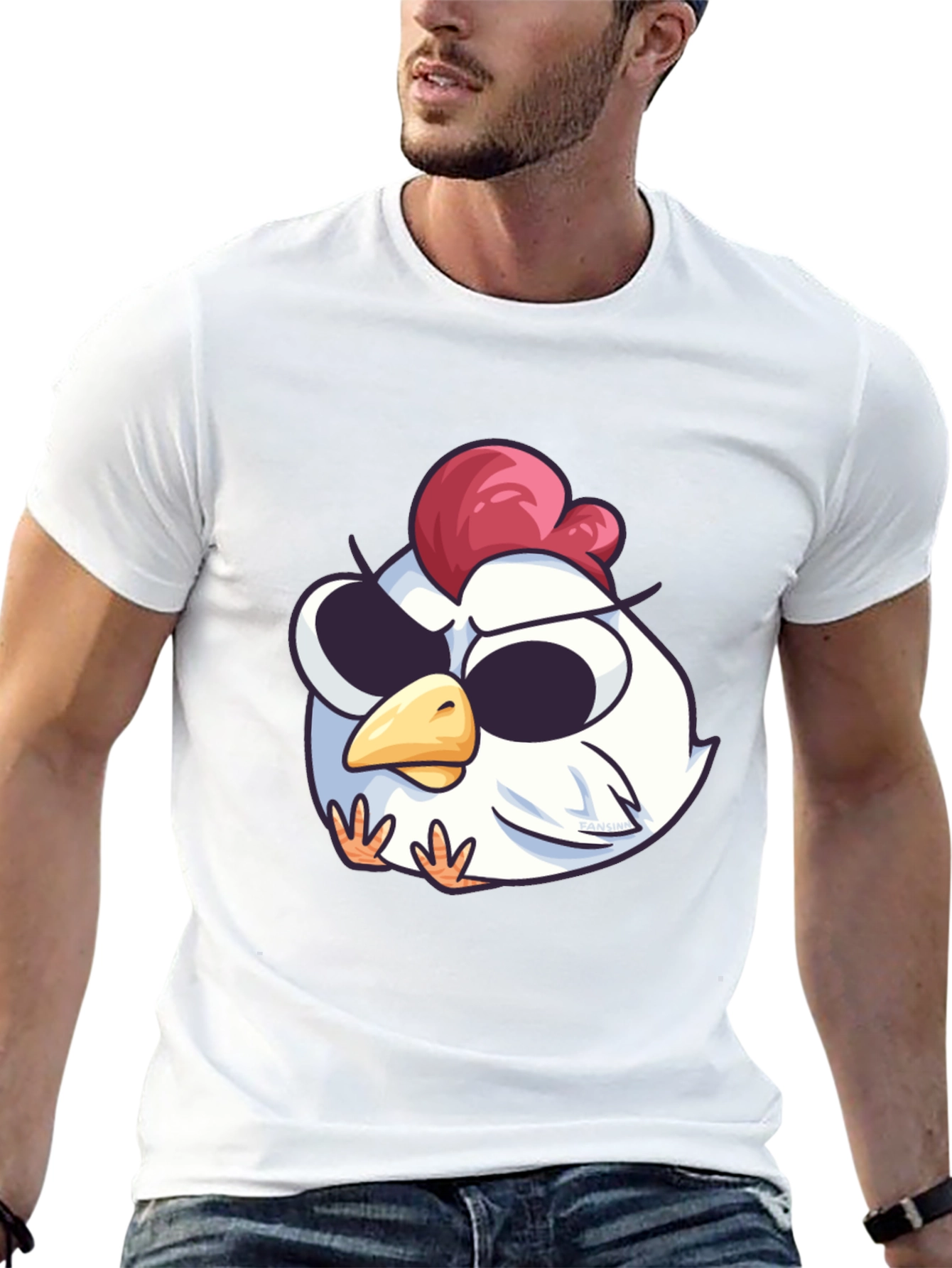 Cool Chicken Graphic Tee - Black Cotton T-Shirt