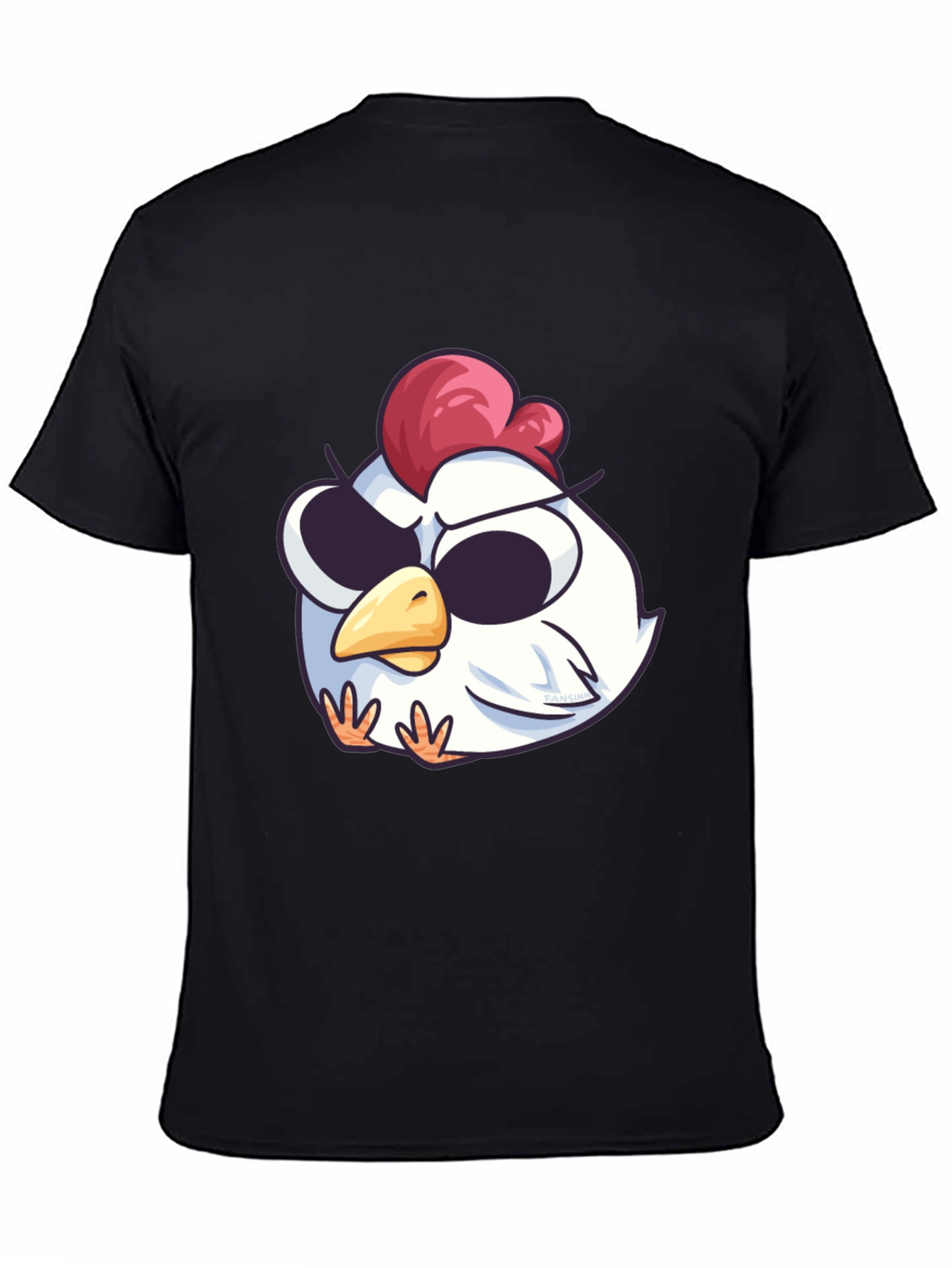 Cool Chicken Graphic Tee - Black Cotton T-Shirt